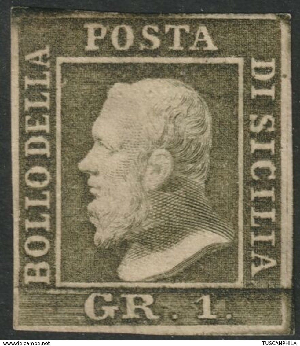 Sicilia, 1 Grana III Tavola NA Verde Oliva N.5b MLH * Cv 8000 - Sizilien