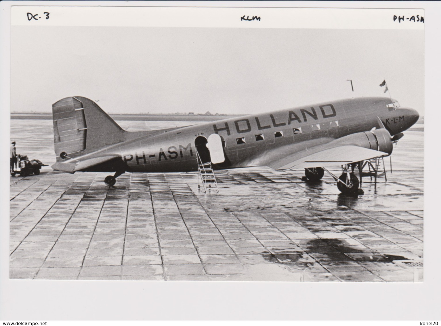 Photo KLM K.L.M Royal Dutch Airlines Douglas Dc-3 " Aircraft - 1919-1938: Between Wars