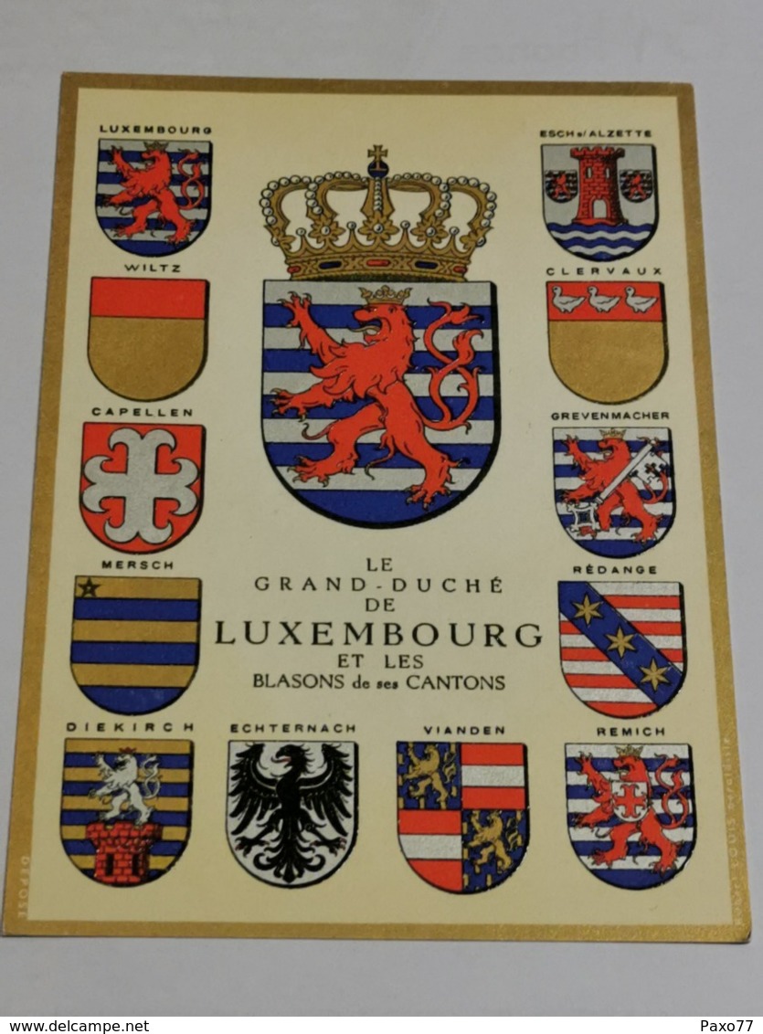 Luxembourg, Blasons De 12 Cantons - Cartes Maximum