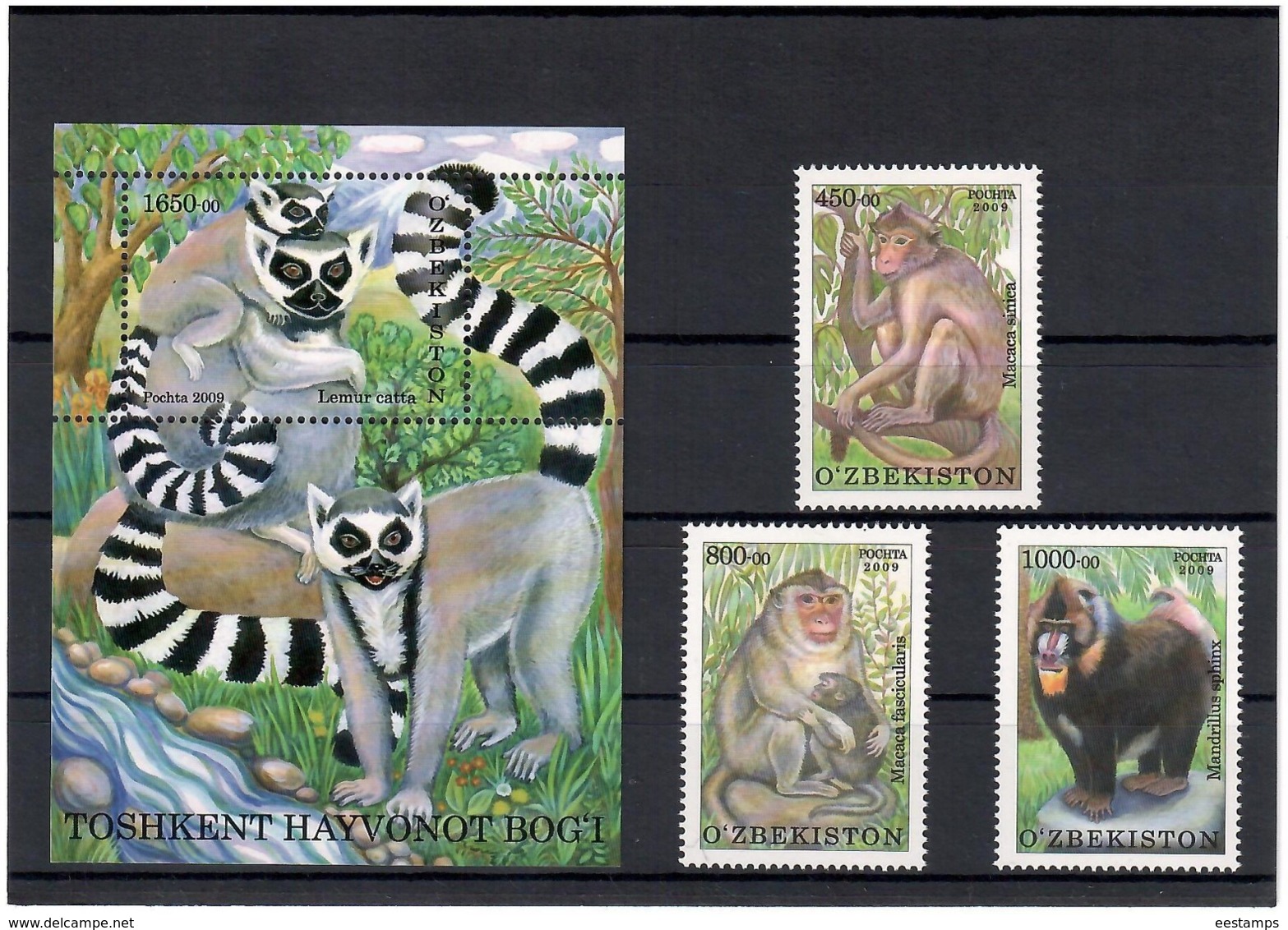 Uzbekistan 2010 . Tashkent Zoo. 3v + S/S; 450,800,1000,+1650.   Michel # 841-43 + BL 53 - Uzbekistán