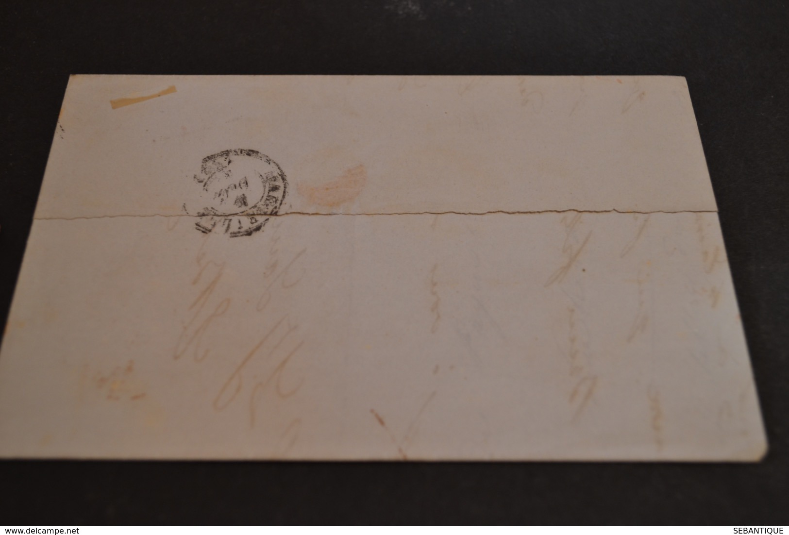 Lettre 1847 Cursive Nizza Cachet Rouge Sardaigne Antibes Pour Marseille - 1801-1848: Precursors XIX