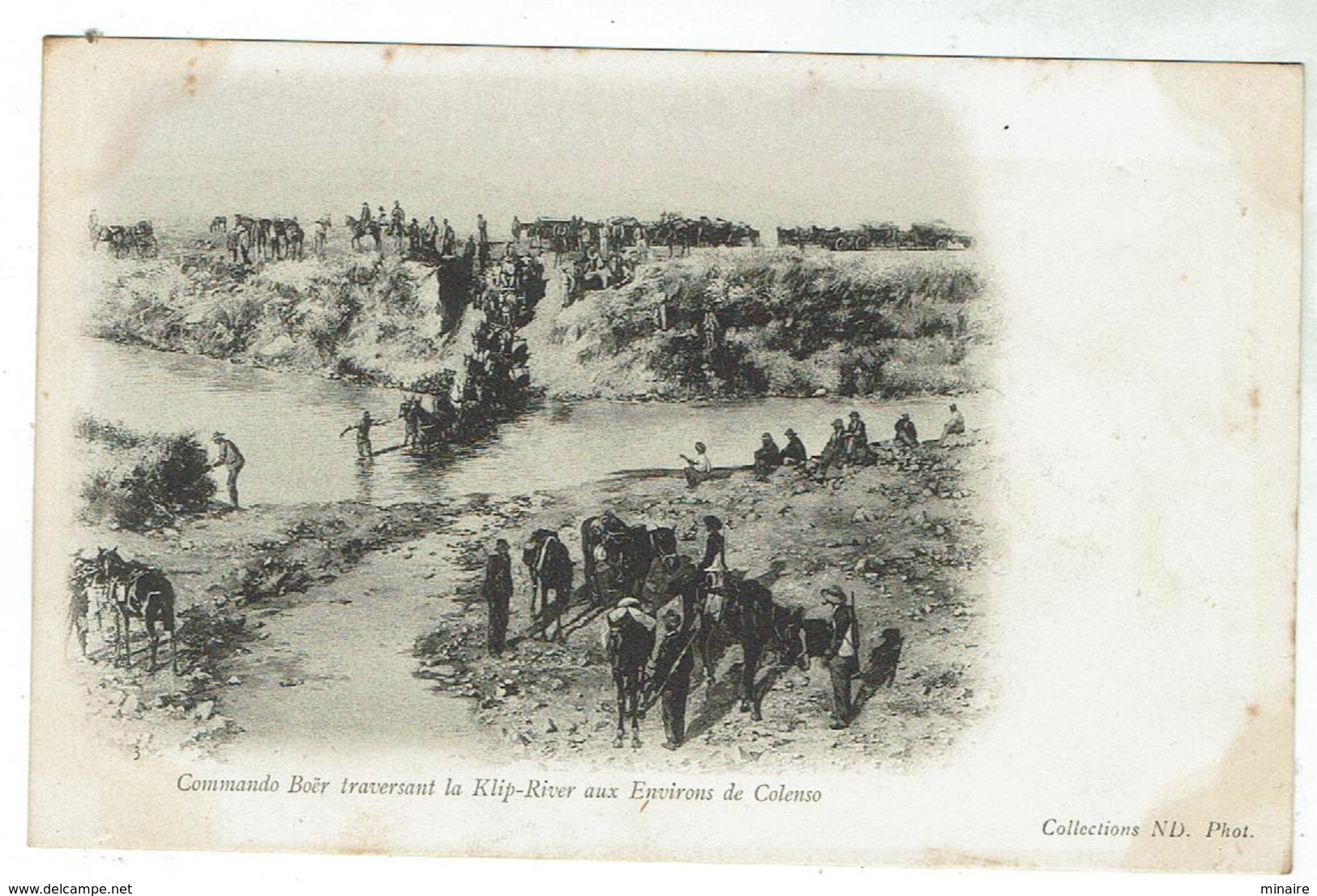 Crossing The River By Colenso / Commando Boer Traversant La Klip River Aux Environs De Colenso- Good Condition - Südafrika