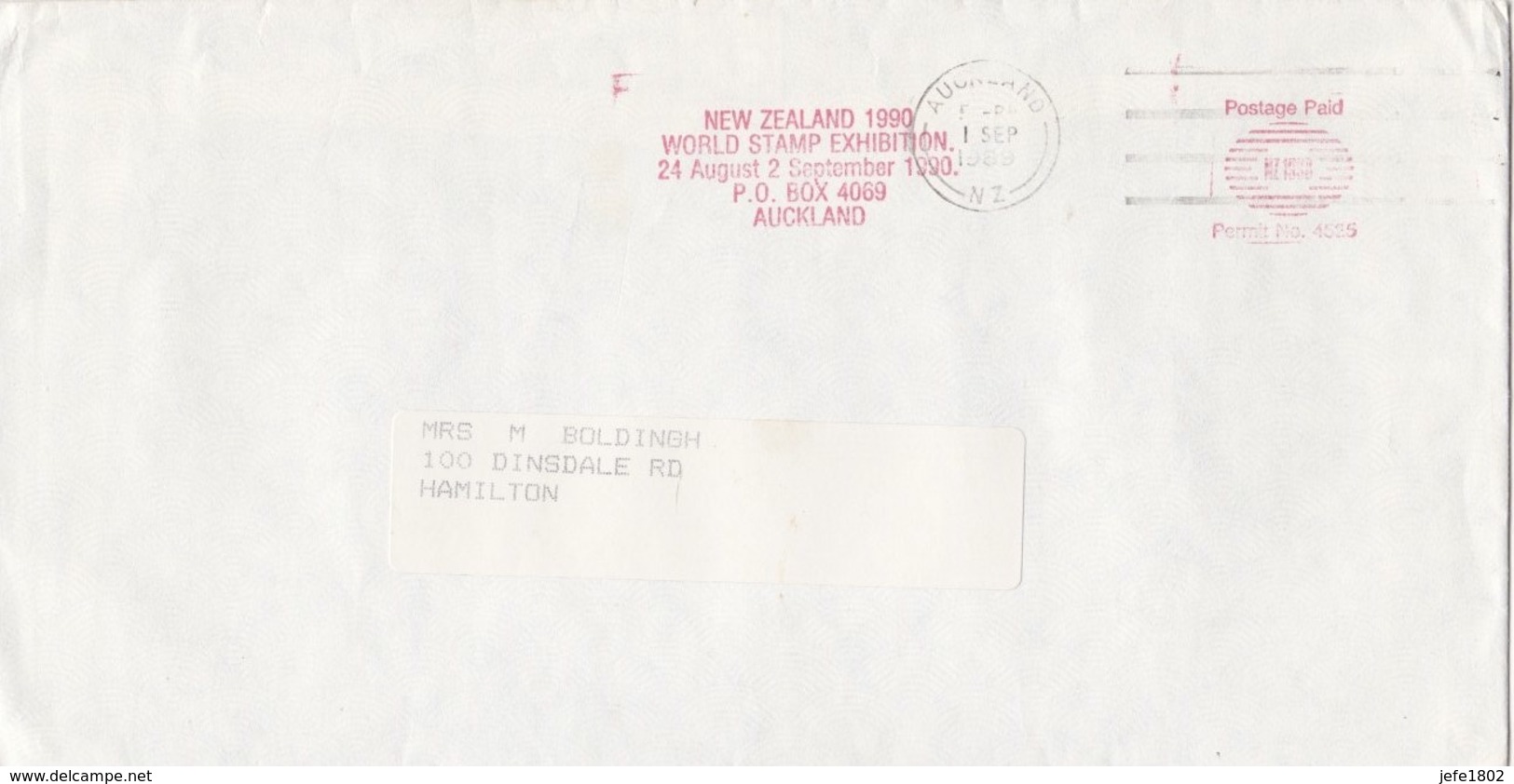 New Zealand 1990 World Stamp Exhibition - Postal Stationery