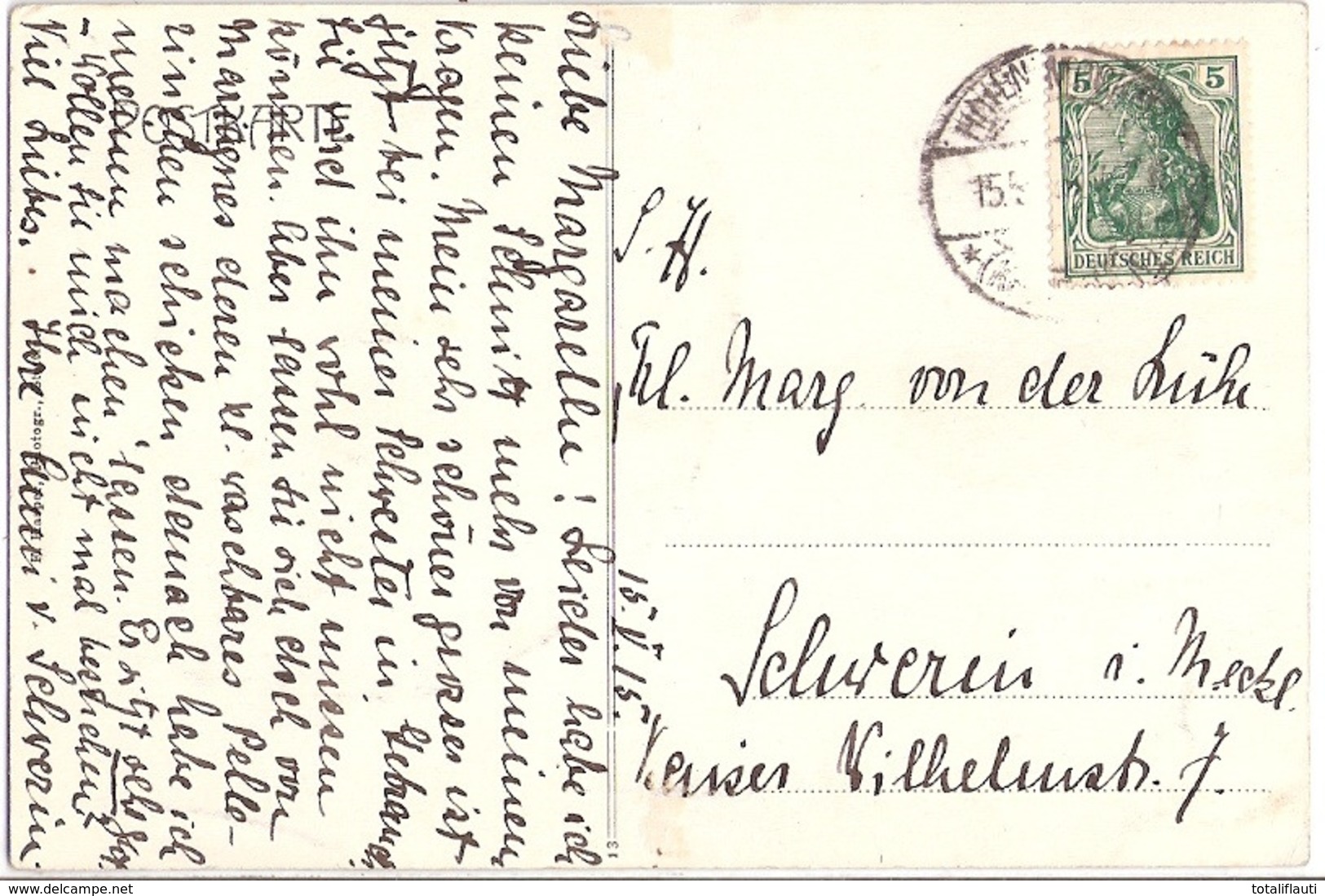 HOHENBRÜNZOW Schloß Bei Demmin Autograf Adel Anni Von Schwerin An Von Der Lühe Gelaufen 15.5.1915 - Demmin