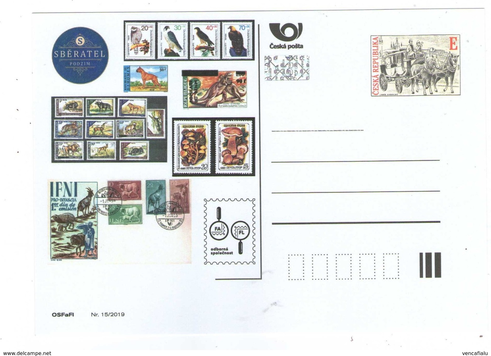 Czech Republic 2019 - Nice Old Topics Stamps, Set Of Special Postcard From Collectors Meeting Sberatel In Prague, MNH - Mushrooms