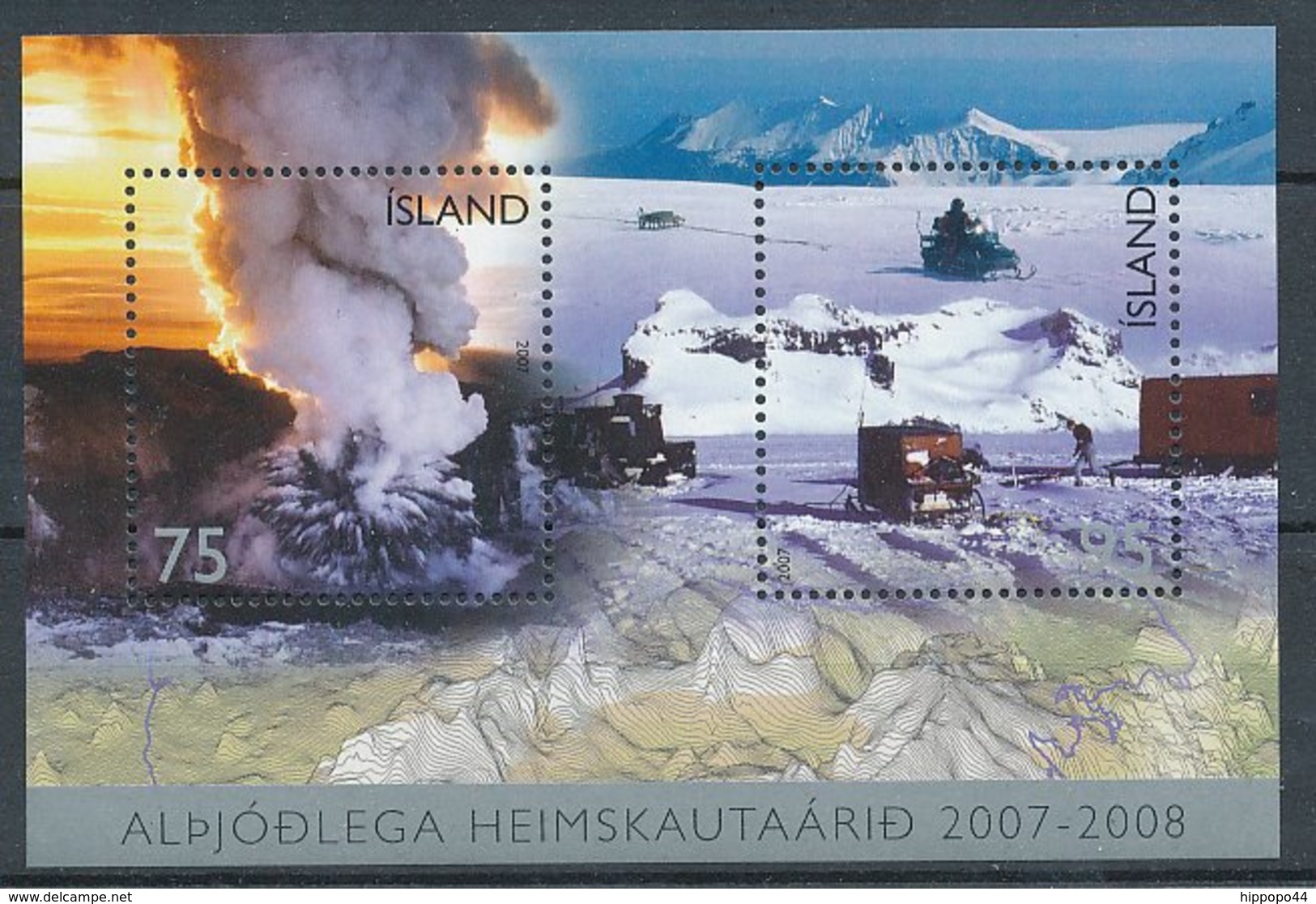 2007, Islande, Island Y&T Bloc N°43 Neuf- Volcans, Volcano. - Volcanos