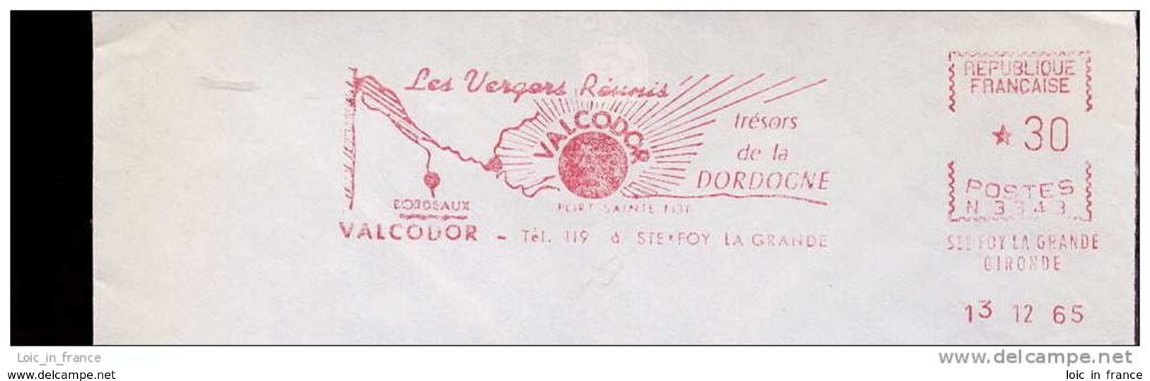 EMA Sur Lettre (slogan Meter On Cover) Vergers De Ste Foy La Grande 33 Gironde - Agriculture