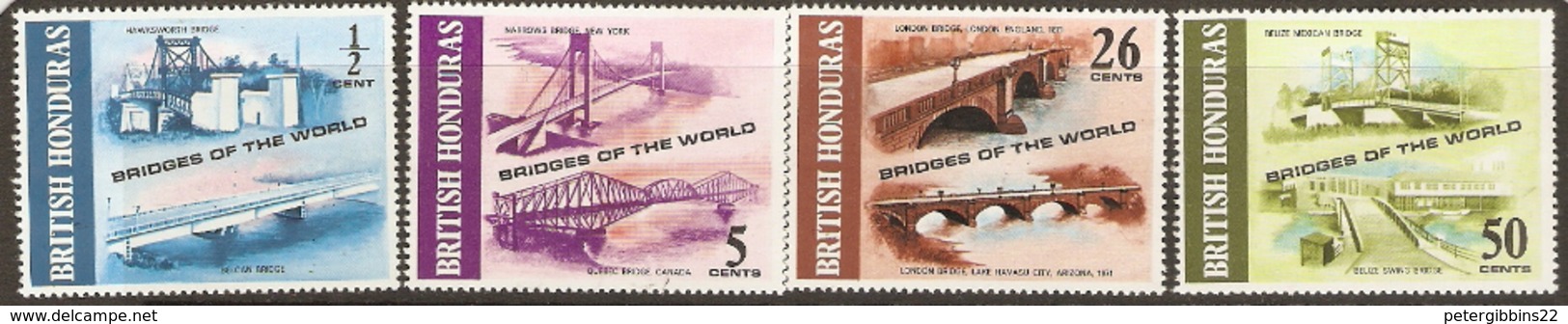 British Honduras    1971  SG  320-3  Bridges Of The World  Unnmounted Mint - Brits-Honduras (...-1970)