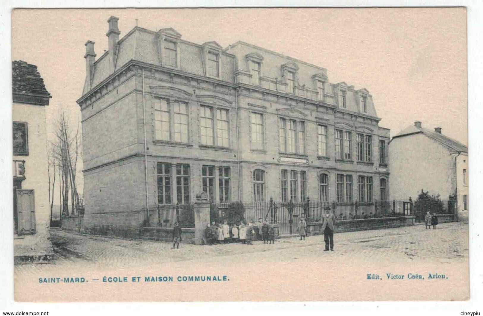 Virton - Saint Mard - Ecole Et Maison Communale - Ed. V Caën - Virton