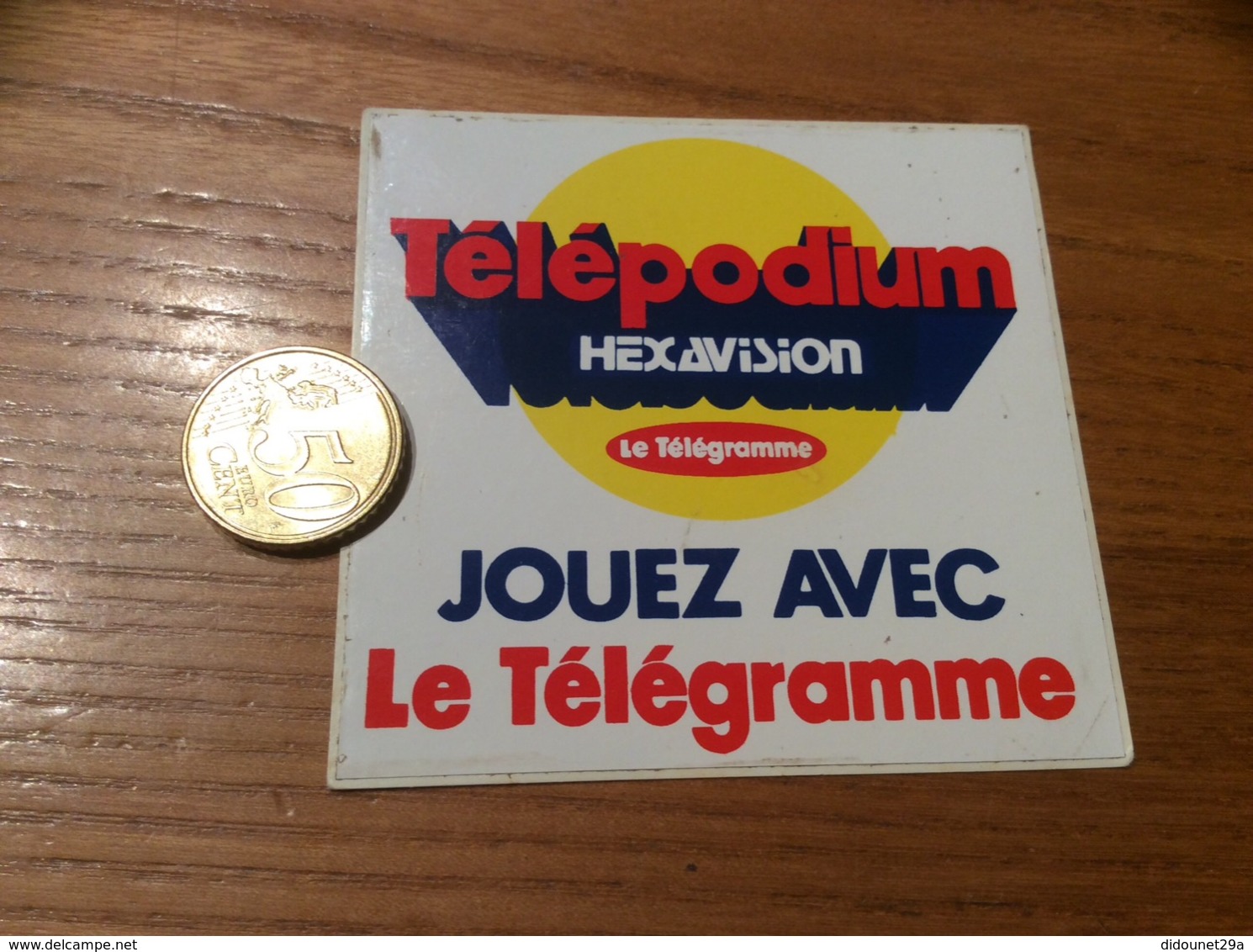 AUTOCOLLANT, Sticker « Télépodium HEXAVISION Le Télégramme» (presse) - Autocollants