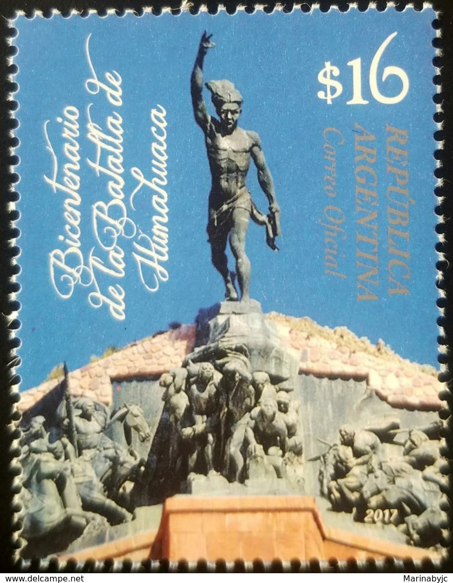 V) 2017 ARGENTINA, BICENTENARY OF THE HUMAHUACA BATTLE, MNH - Unused Stamps