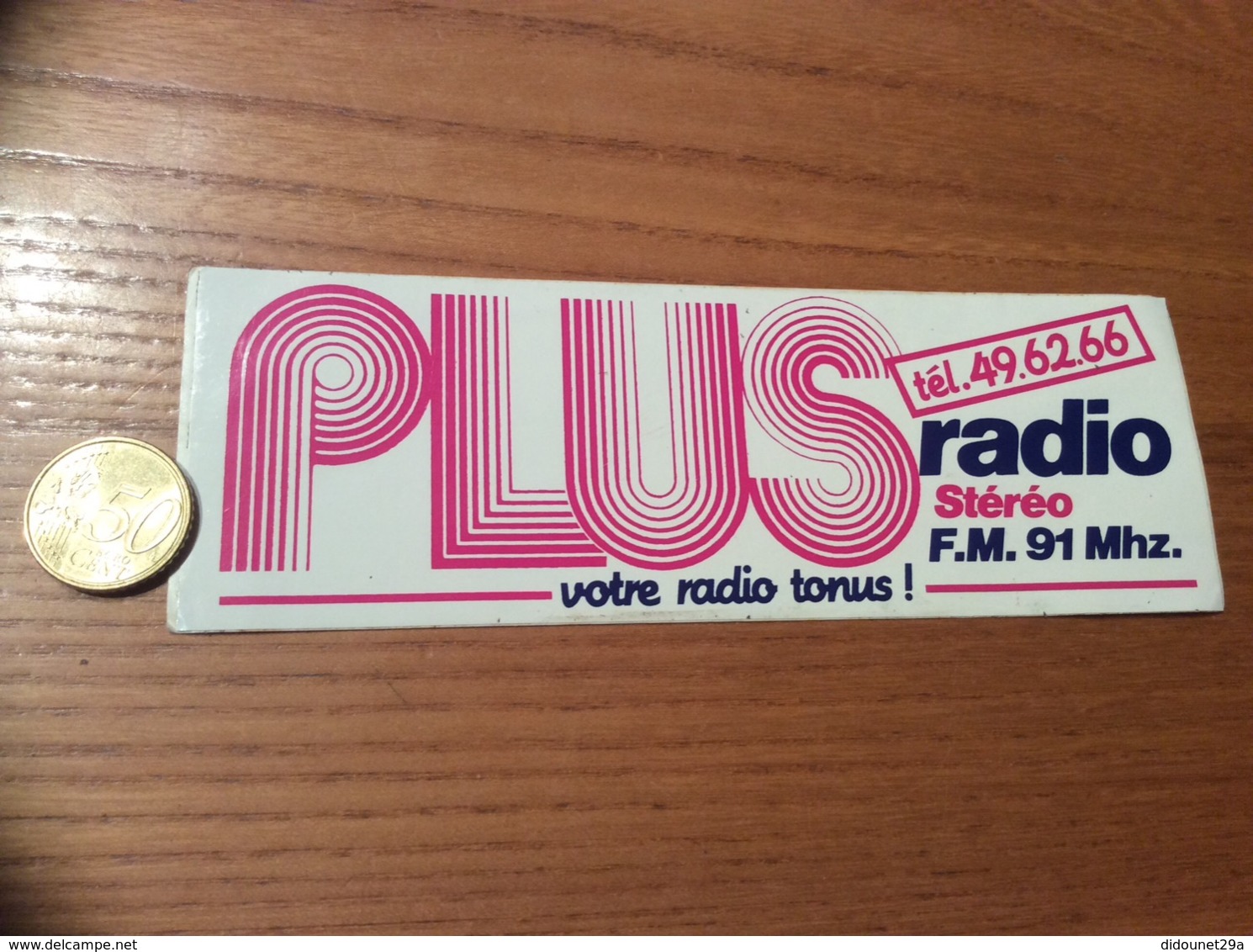 AUTOCOLLANT, Sticker «PLUS RADIO Stéréo - FM 91 MHZ » (29) - Autocollants