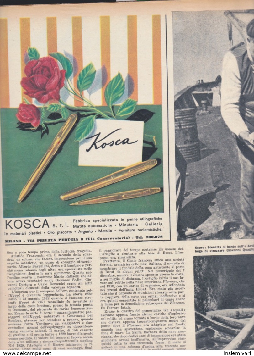 (pagine-pages)PUBBLICITA' KOSCA  Epoca1952/81. - Altri & Non Classificati