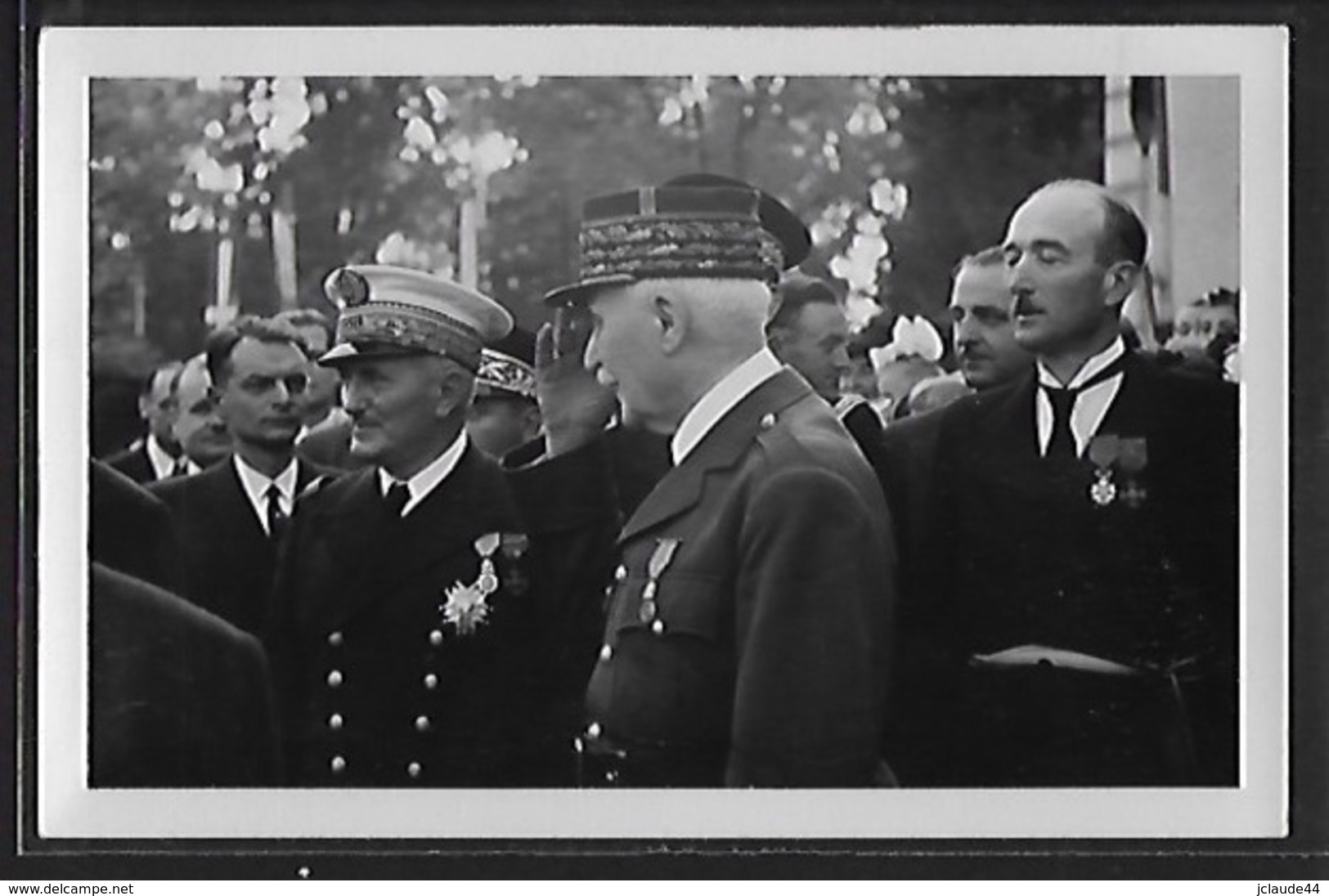 CARTE PHOTO - Amiral Darlan Et Marechal Petain - Guerre 1939-45