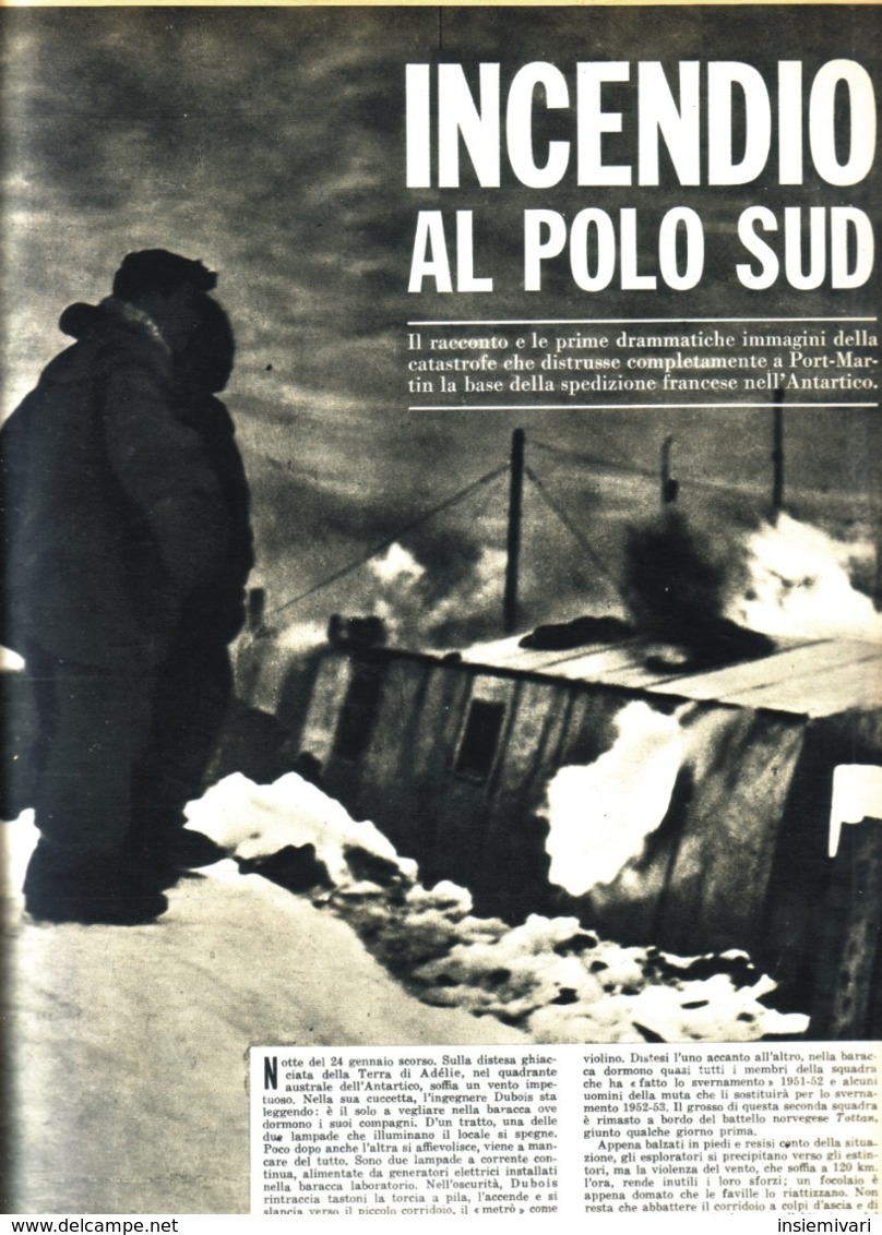 (pagine-pages)INCENDIO AL POLO SUD  Epoca1952/81. - Altri & Non Classificati