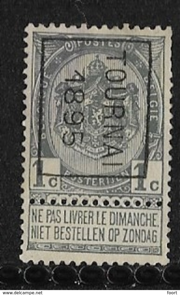 Tournai 1895  Nr. 27B Dun - Roller Precancels 1894-99