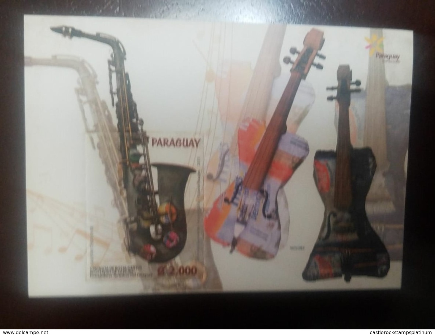 O) 2015 PARAGUAY, MUSICAL INSTRUMENTS ELABORATED FROM CATEURA -SAXOFON - VIOLIN, TOURIST AMBASSADORS, MNH - Paraguay