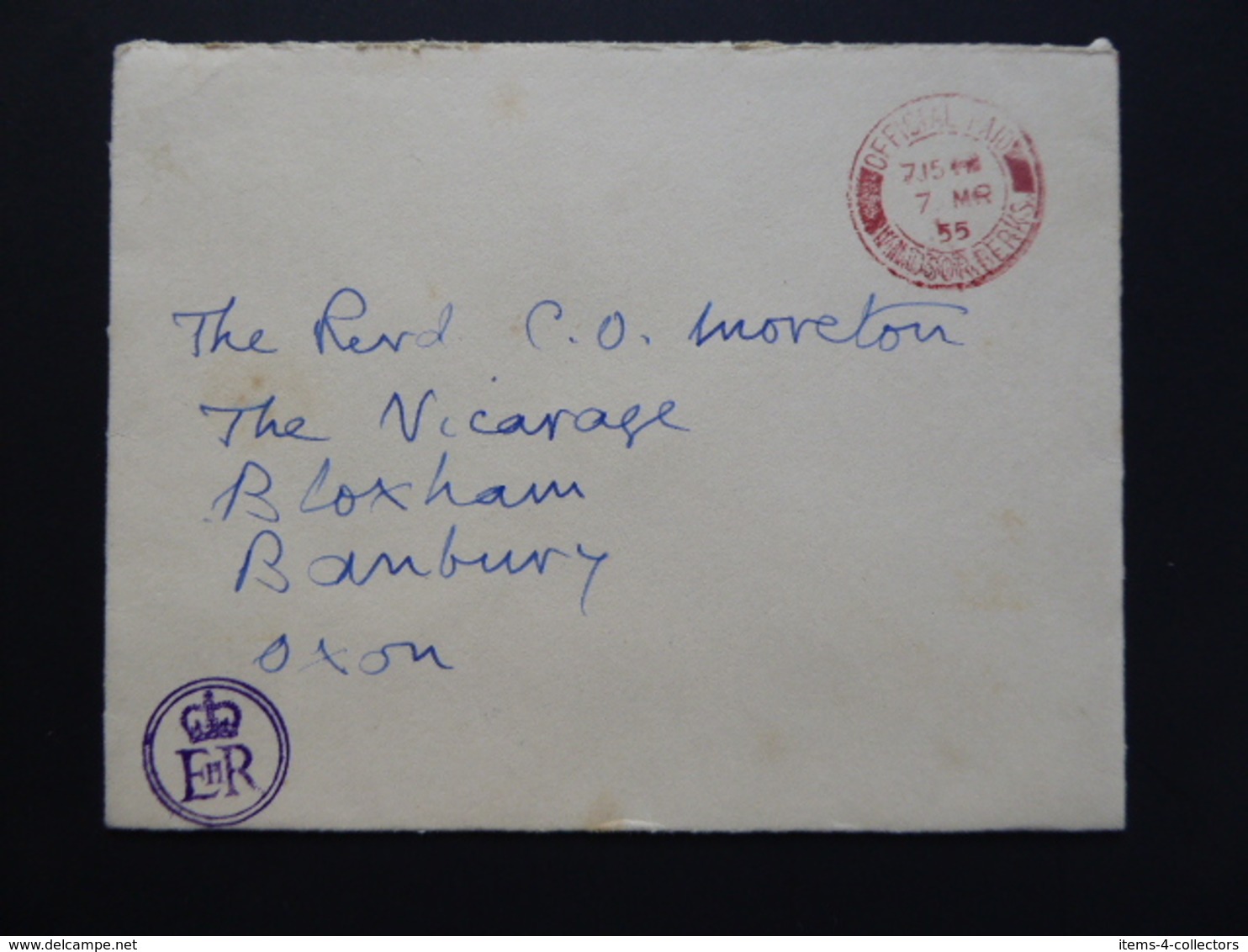 GREAT BRITAIN [UK]  POSTAL COVER   POSTMARK ER 1955 WINDSOR - Postmark Collection