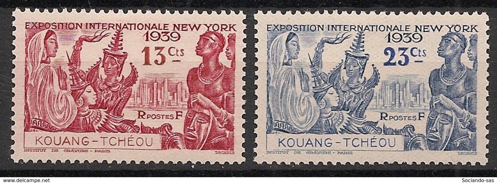 Kouang Tchéou - 1939 -  N°Yv. 118 à 119 - Série Complète - Neuf * / MH VF - Neufs