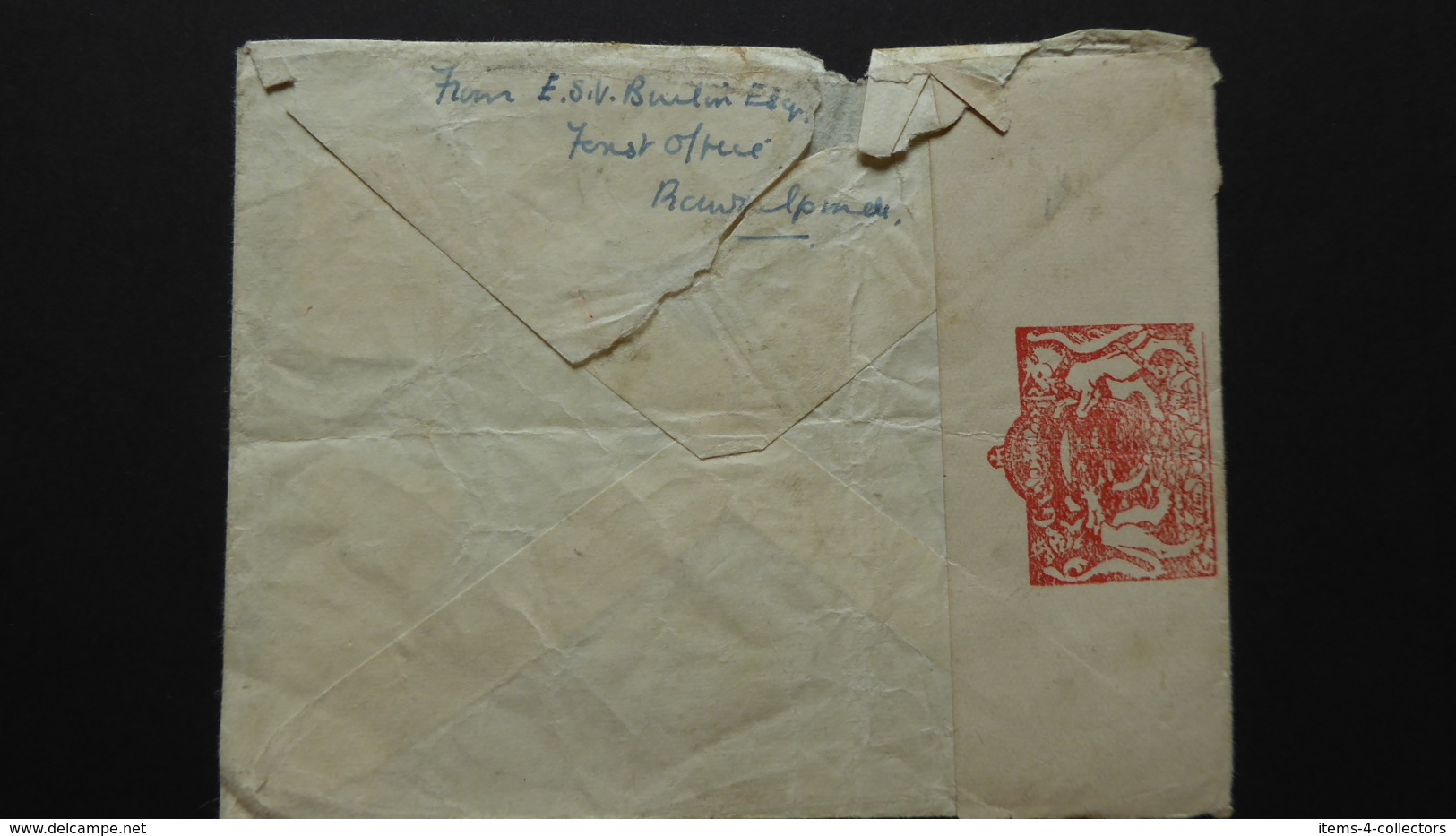 INDIA OPEN BY CENSOR RAWALPINDI "7" POSTMARK  BHARIAL  1939 - Other & Unclassified