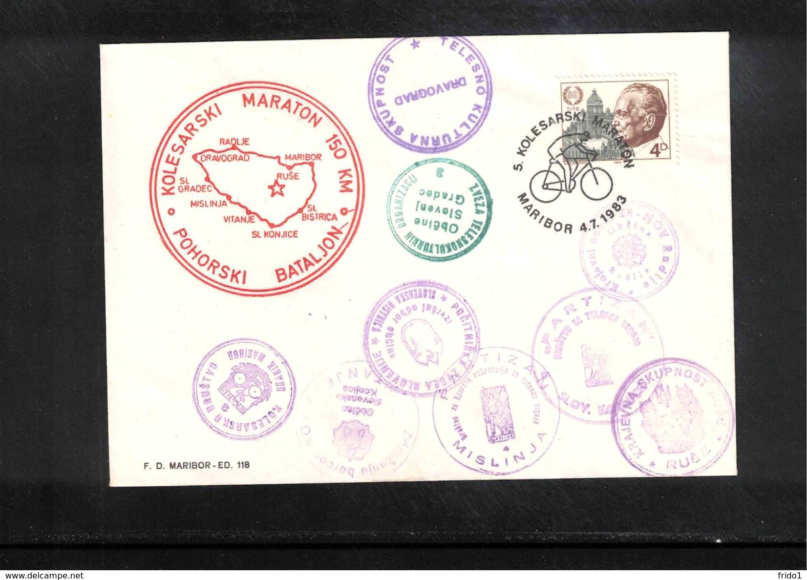 Jugoslawien / Yugoslavia 1983 Maribor Cycling Marathon Interesting Cover - Radsport