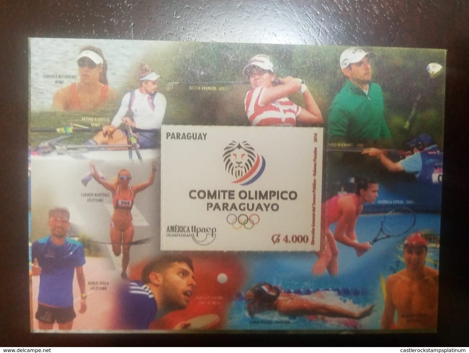 O) 2016 PARAGUAY, AMERICA UPAEP, GOLF - TENNIS -ROWING -SWIMMING -ATHLETICS, OLYMPIC COMMITTEE, MNH - Paraguay