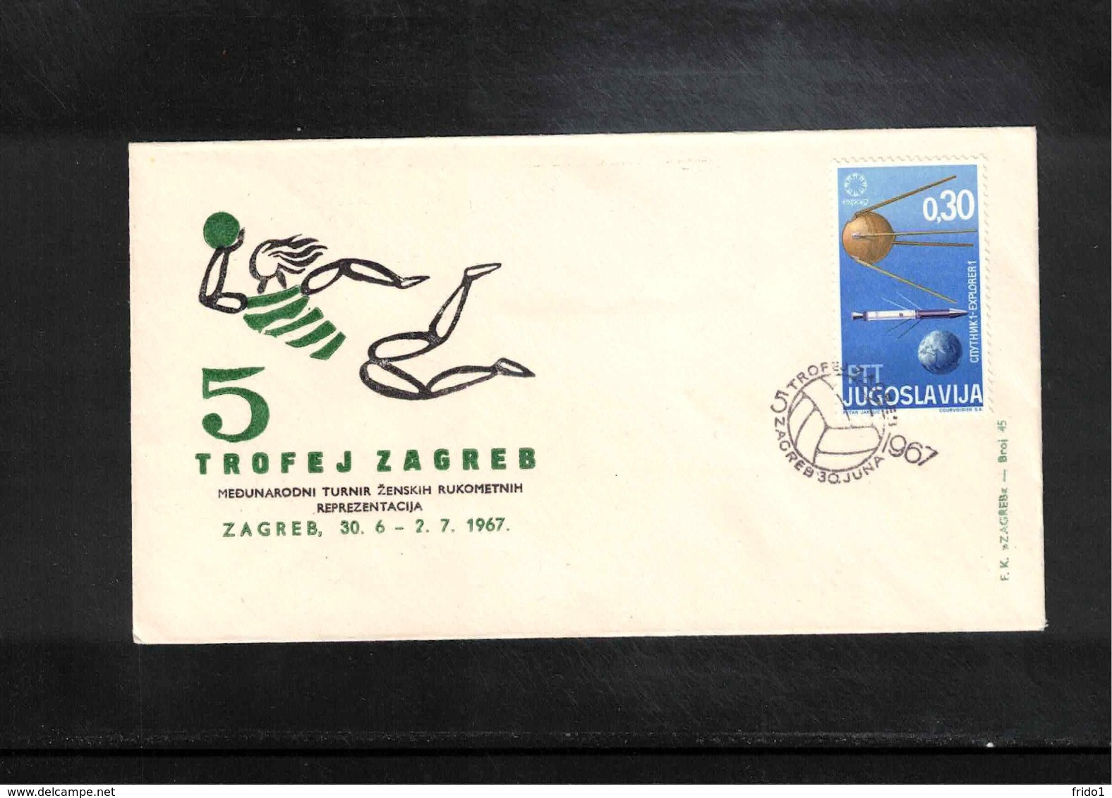 Jugoslawien / Yugoslavia 1967 Zagreb International Handball Tournament Interesting Cover - Handball