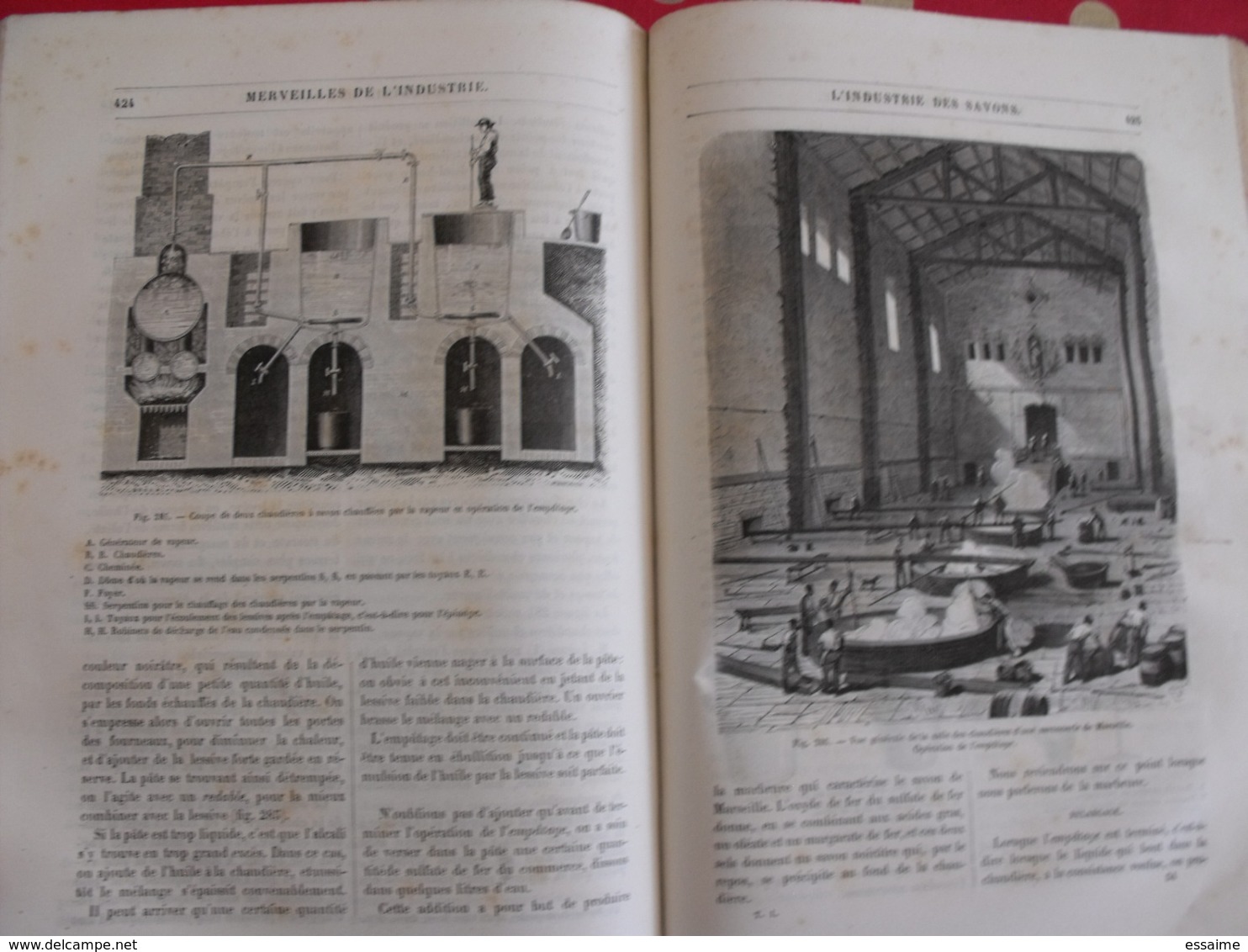 les merveilles de l'industrie. Louis Figuier. industries chimiques. Furne, Jouvet. Paris. sd (vers 1890) belles gravures