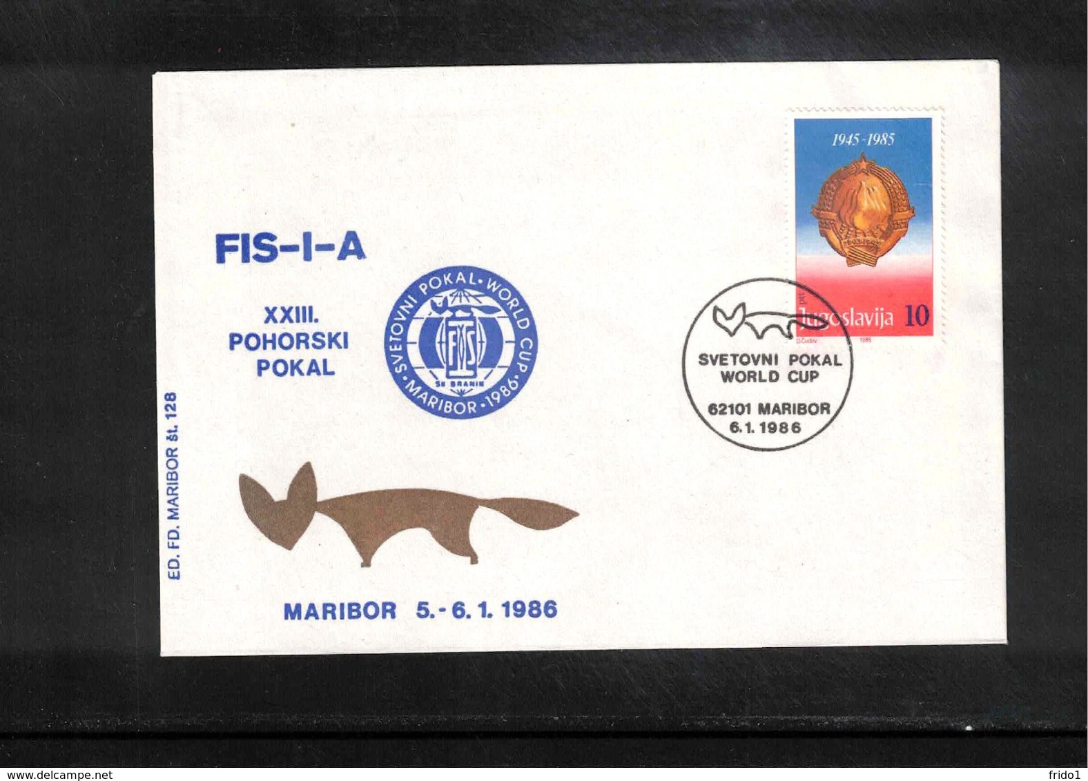 Jugoslawien / Yugoslavia 1986 Maribor World Skiing Cup Interesting Cover - Ski