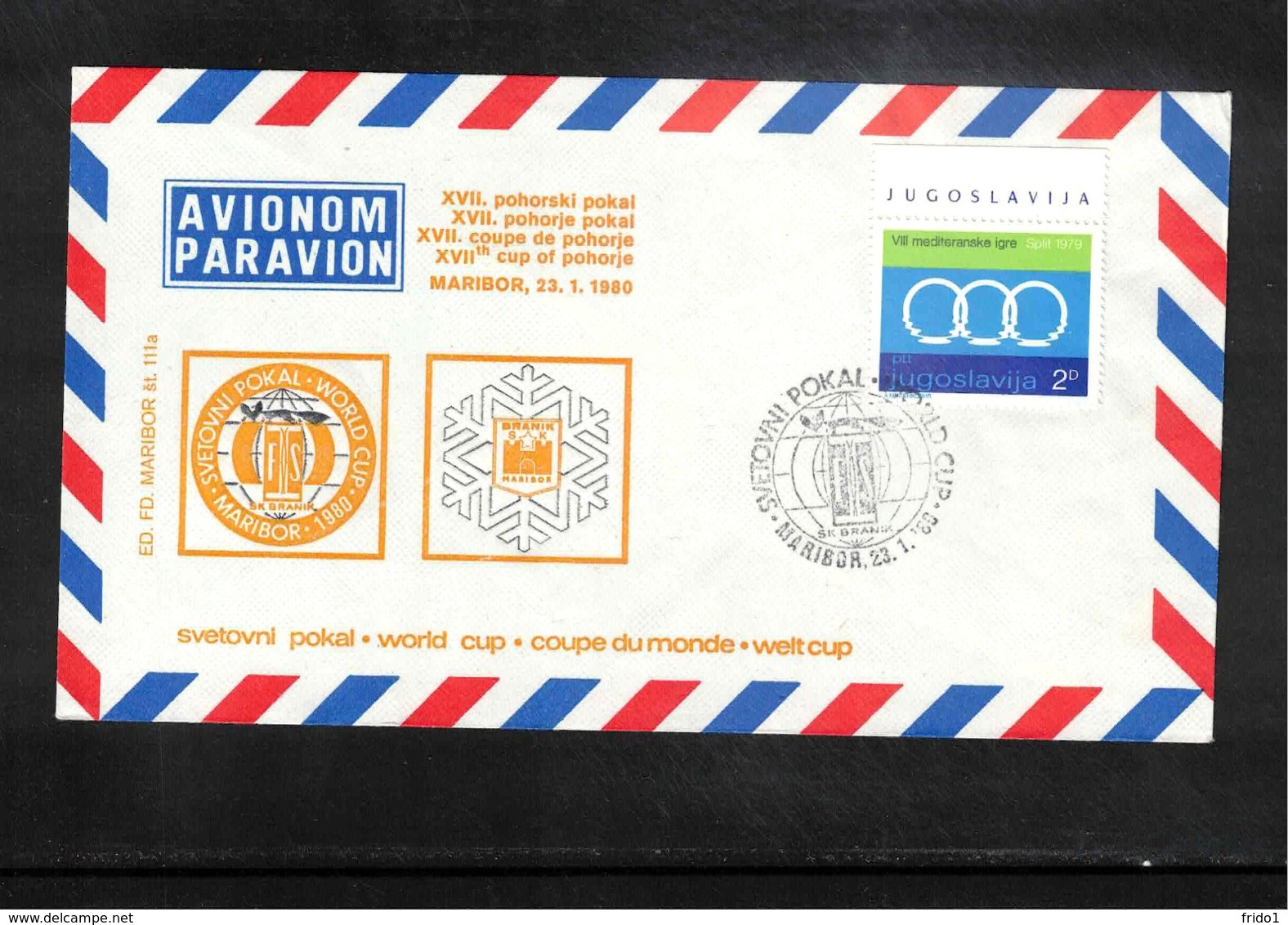 Jugoslawien / Yugoslavia 1980 Maribor World Skiing Cup Interesting Cover - Ski