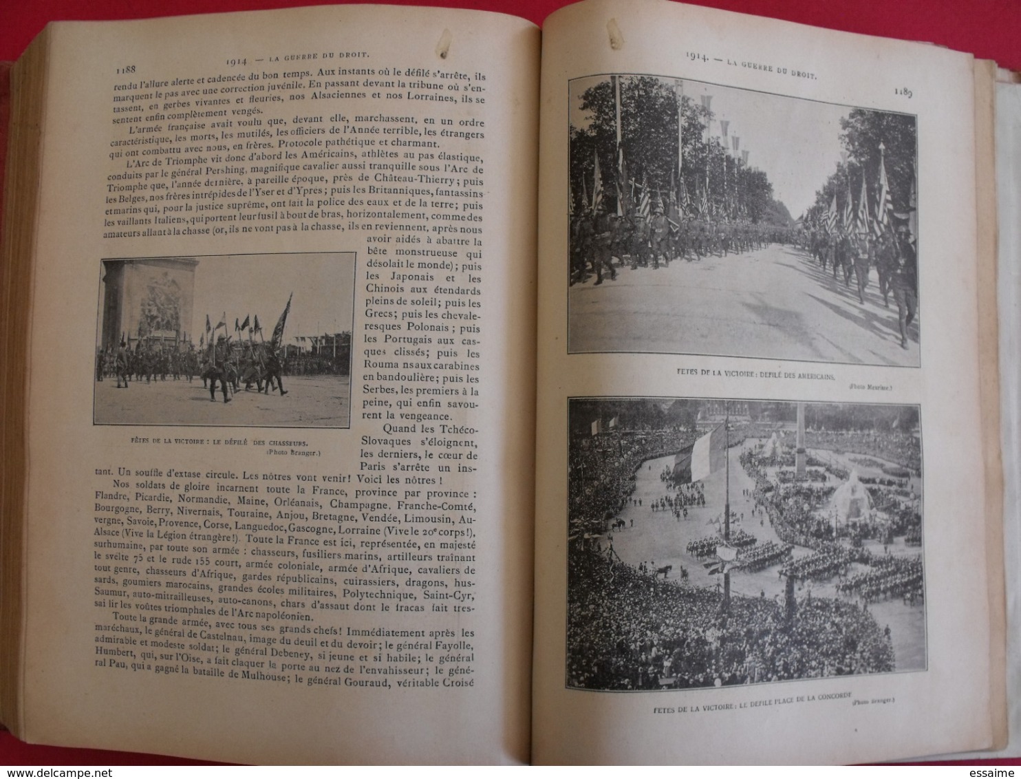 histoire illustrée de la guerre du droit. Emile Hinzelin. Aristide Quillet 1916-1919. nombreuses illustrations dépliants