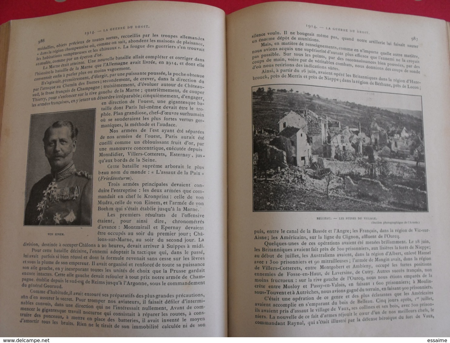 histoire illustrée de la guerre du droit. Emile Hinzelin. Aristide Quillet 1916-1919. nombreuses illustrations dépliants