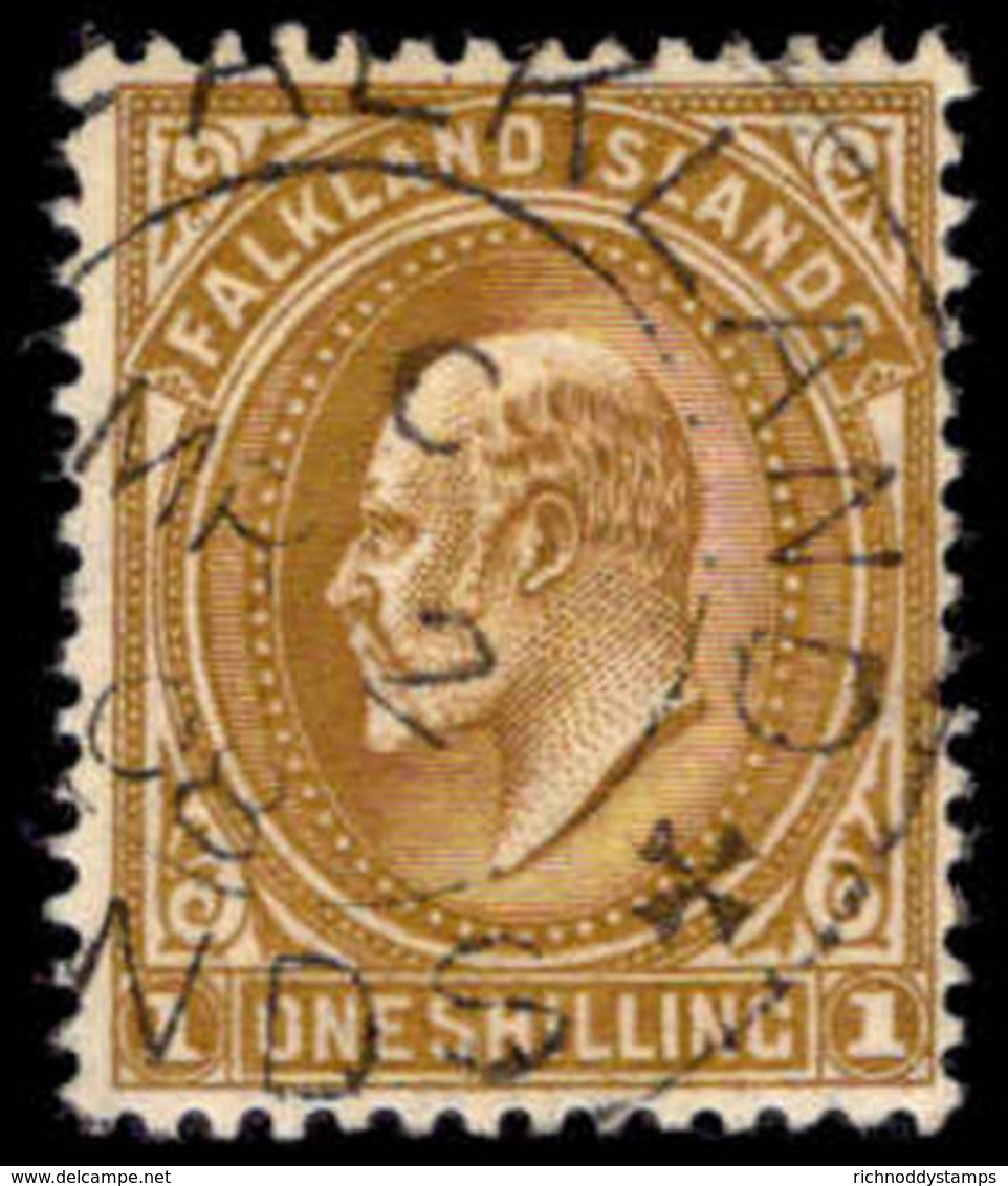 Falkland Island 1904-12 1s Brown Fine Used. - Falklandeilanden