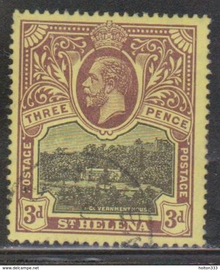 ST HELENA Scott # 66 Used - King George V & Government House - Saint Helena Island