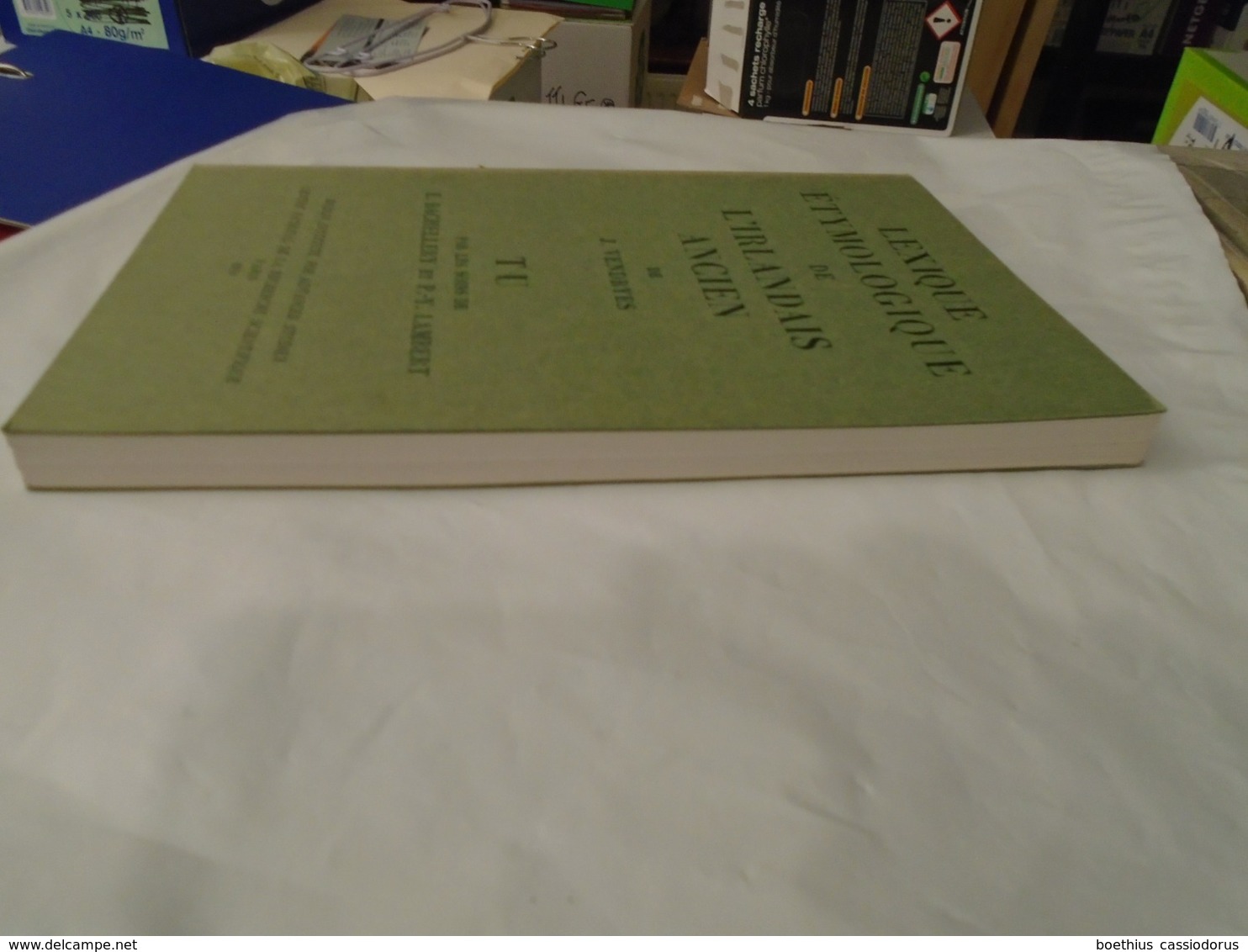 LEXIQUE ETYMOLOGIQUE DE L'IRLANDAIS ANCIEN  Par J. VENDRYES  T U  Par Les Soins De  E. BACHELLERY Et P.-Y. LAMBERT 1978 - Non Classés