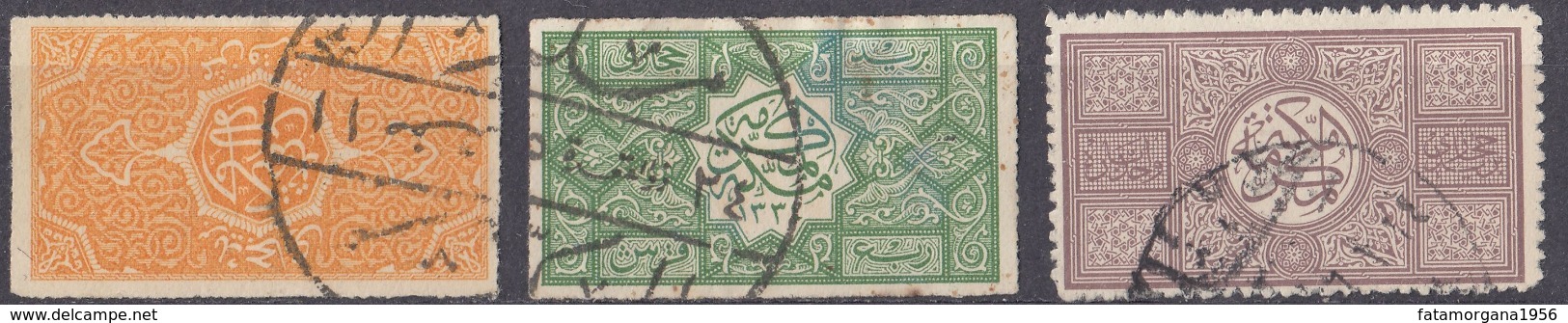 ARABIA SAUDITA, Regno Di Hedjaz - 1916/1917 - Lotto Composto Da 3 Valori Usati: Yvert 4, 5 E 8. - Arabia Saudita