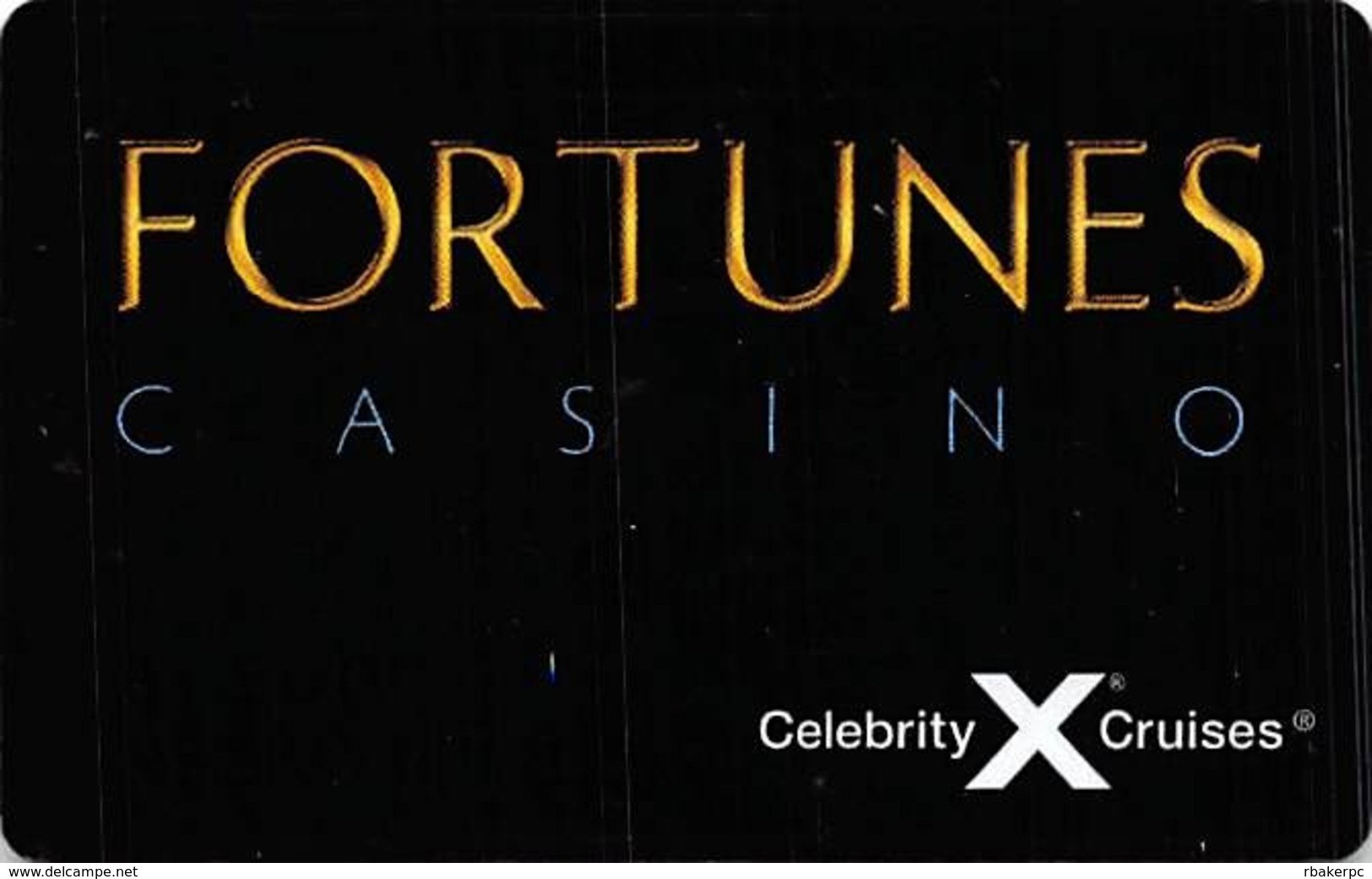 Celebrity Cruises Fortunes Casino Card - Card Is NOT BLANK - Patron Info Printed In Black Ink - Casino Cards