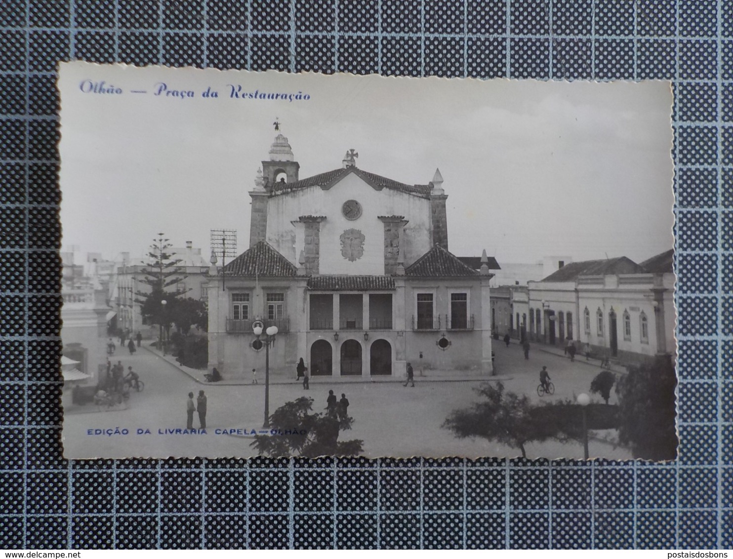 11.468) Portugal Olhão Praça Da Restauração Ed. Livraria Capela - Faro