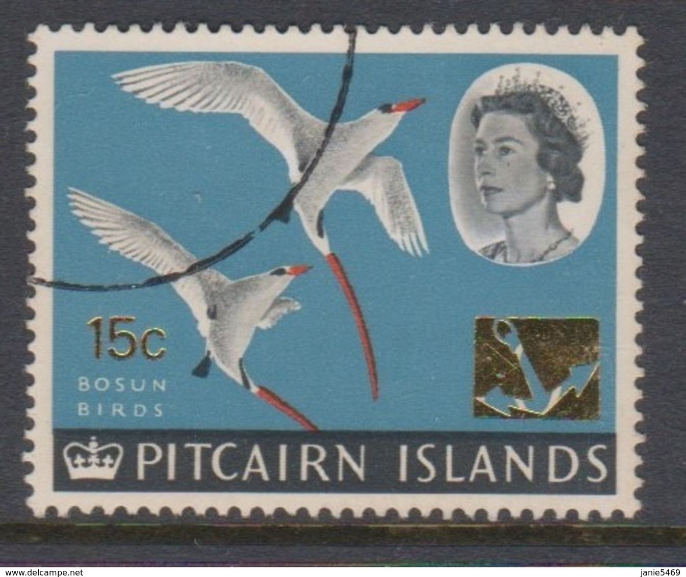 Pitcairn Islands  Scott 79 1967 Queen Elizabeth II ,15c ,used - Pitcairn Islands