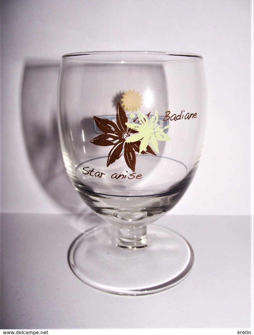 ACHAT IMMEDIAT - Verre RICARD BADIANE STAR ANISEE AVEC TRAIT DOSEUR - Verres