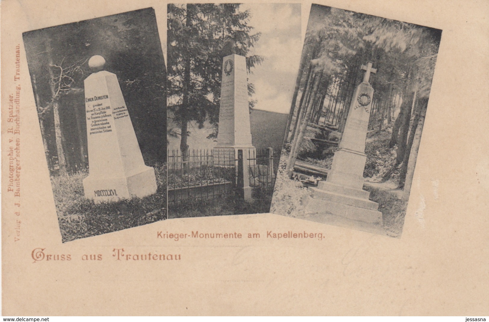 AK -Tschechien -  Trutnov - Trautenau - Kriegermonumente Am Kapellenberg - 1899 - Tschechische Republik