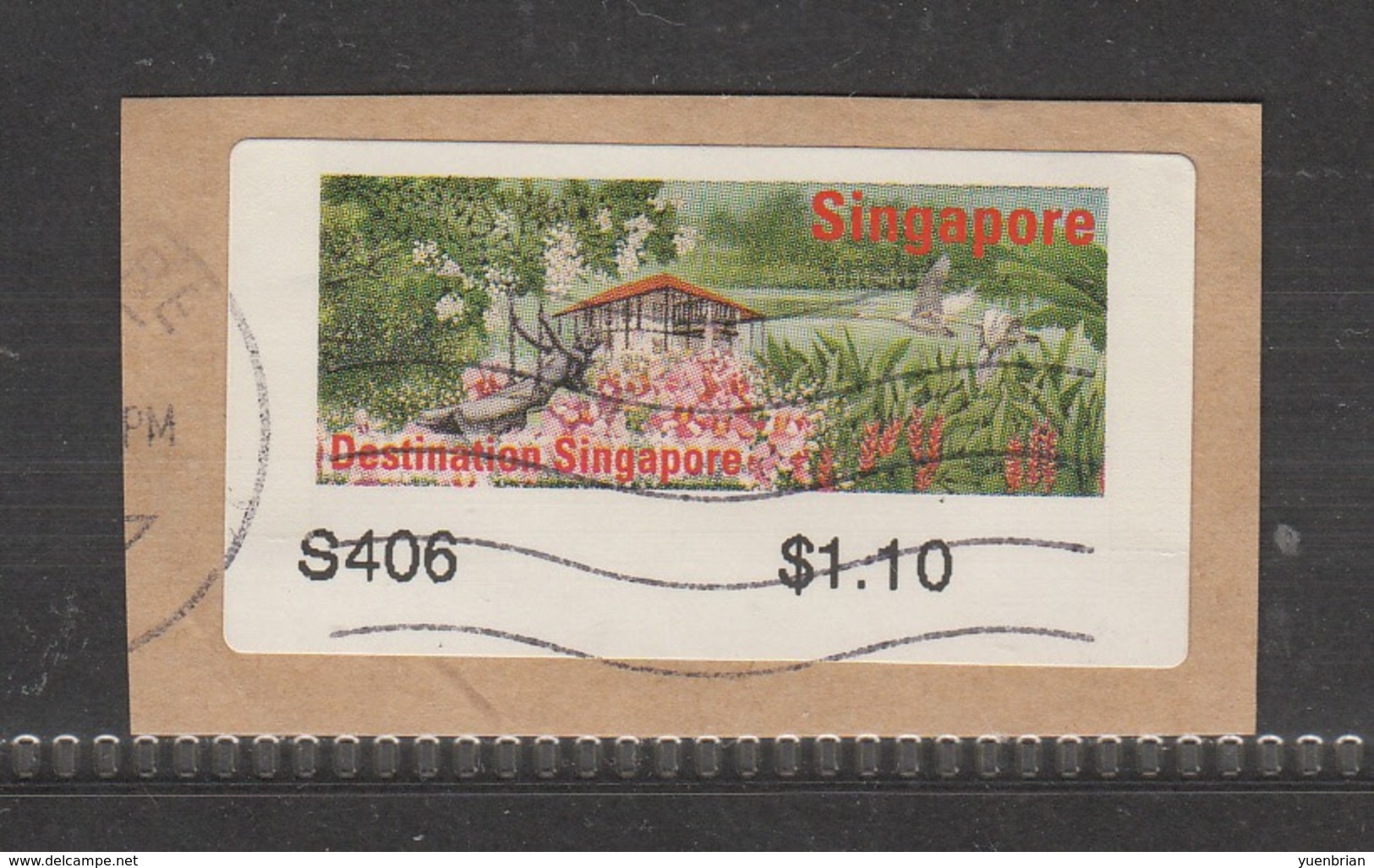 Singapore, ATM Label, Swans, Bird, Birds, Fine Used (O) - Cigni