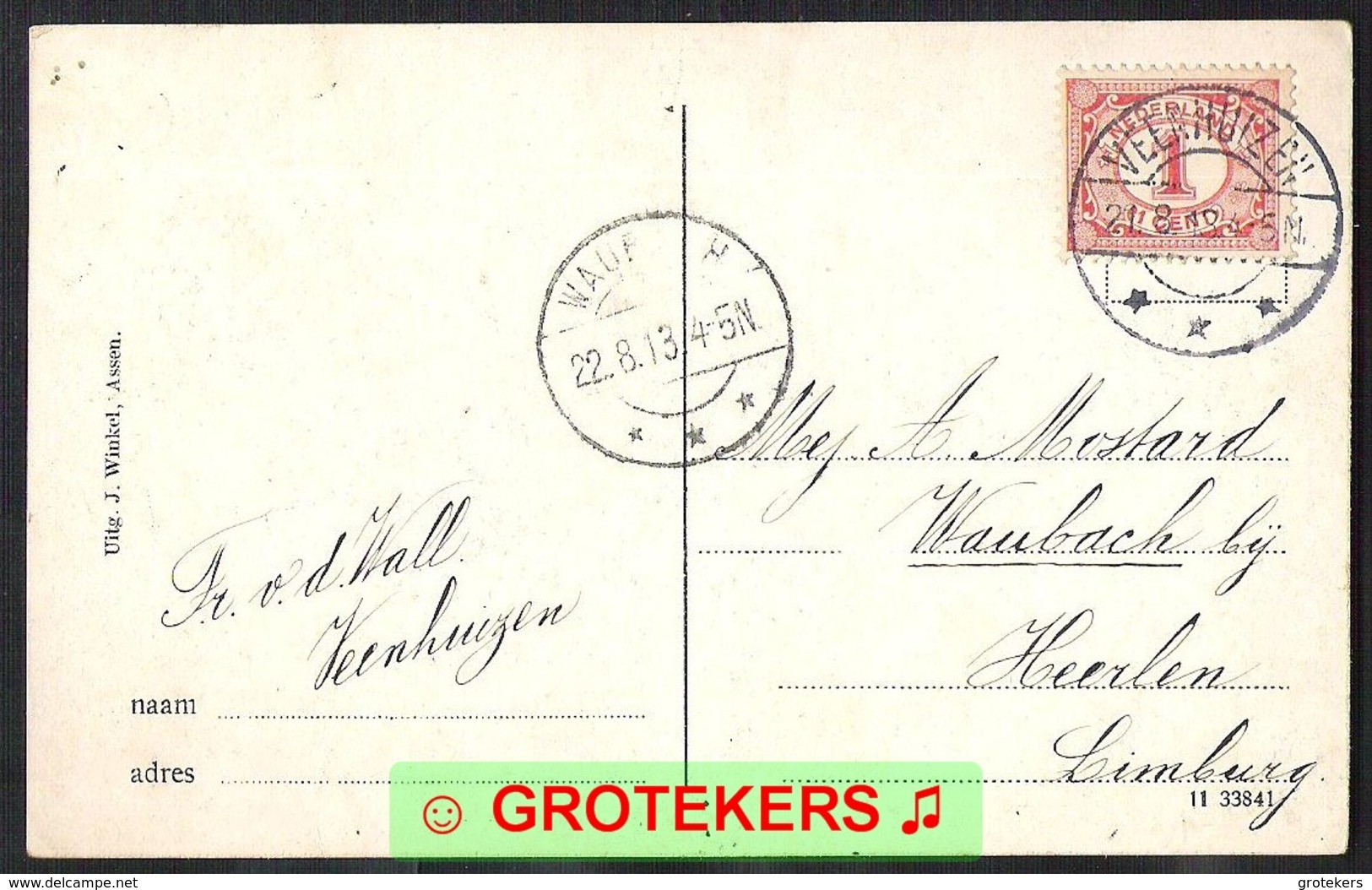 DRENTHE. (1911) Schaapskudde Op De Heide Afstempeling Veenhuizen 1913 - Autres & Non Classés