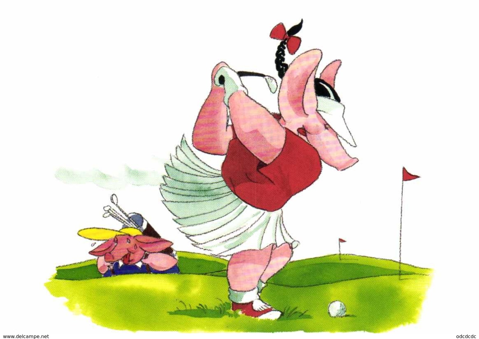 Jules De Pompougnac Les Aventures De Watoo " J'aime Ton Swing ! "  Cochon Jouant Au Golf  RV - Humour