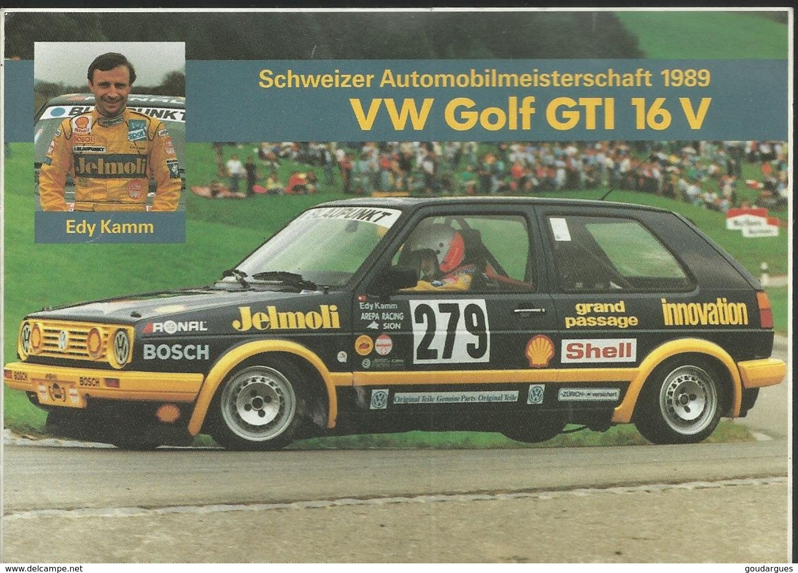 Autocollant - EDY Kamm - Schweizer Automobilmeisterschaft 1989 - VW Golf GTI 16 V - Autocollants