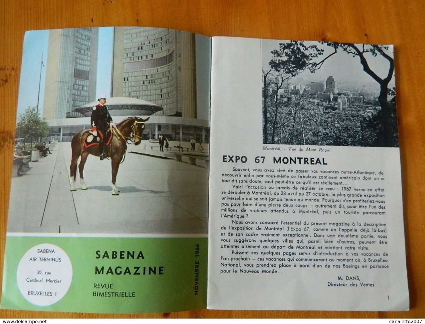 AVIATION +SABENA:MAGAZINE SABENA NOVEMBRE 1966 EXPO 67 MONTREAL -32 PAGES - Vliegtuig