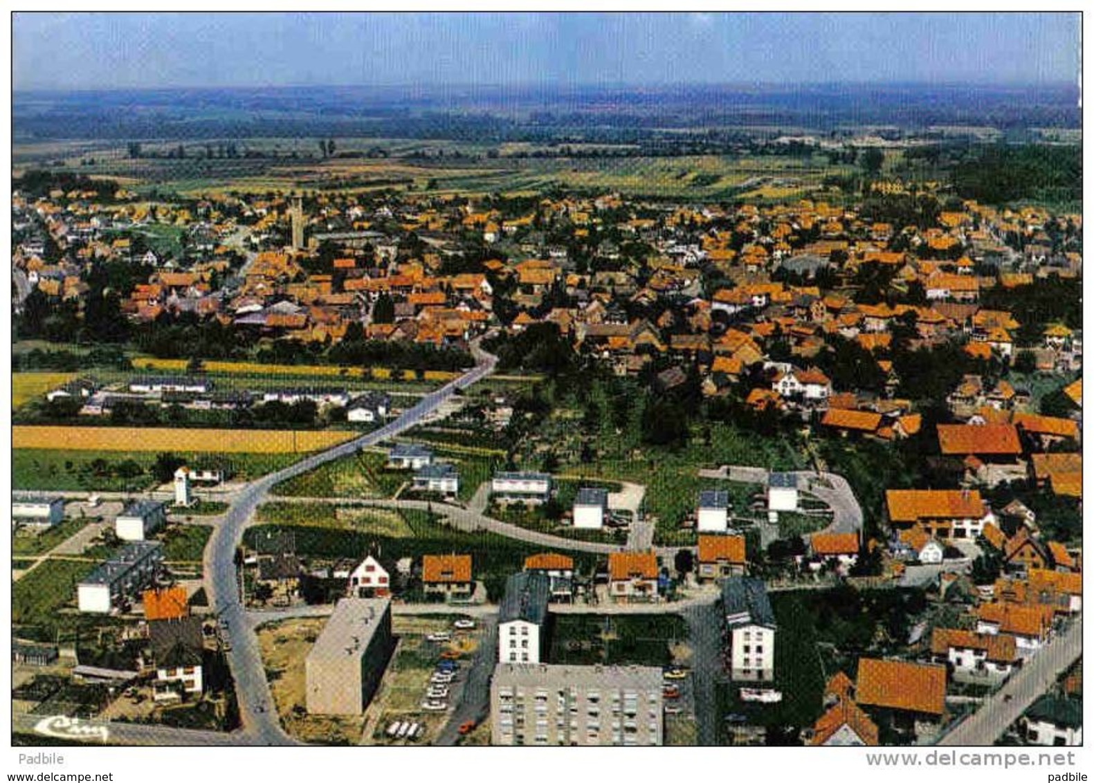 Carte Postale  67. Gambsheim  Vue D'avion Trés Beau Plan - Gambsheim