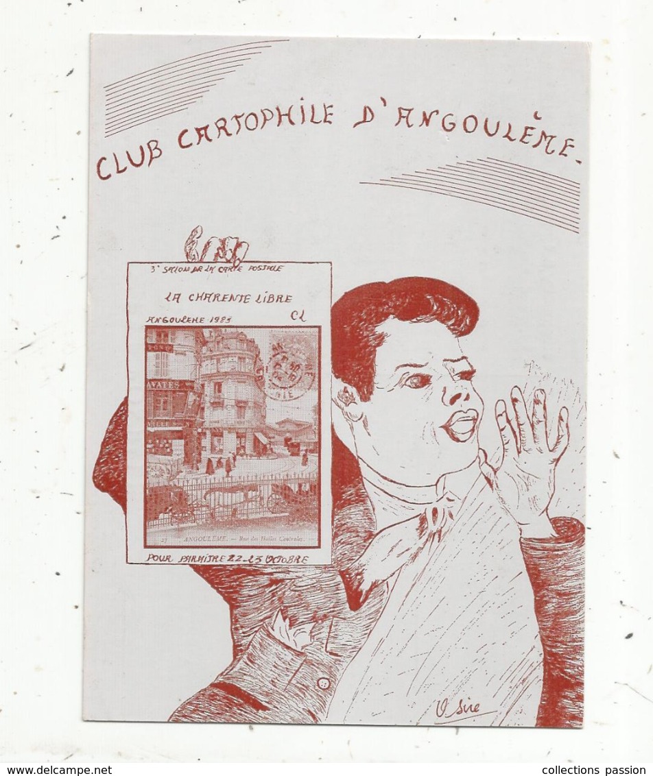 Cp, Bourses & Salons De Collections, 3 E Salon De La Carte Postale,1983 ,ANGOULEME.. - Collector Fairs & Bourses