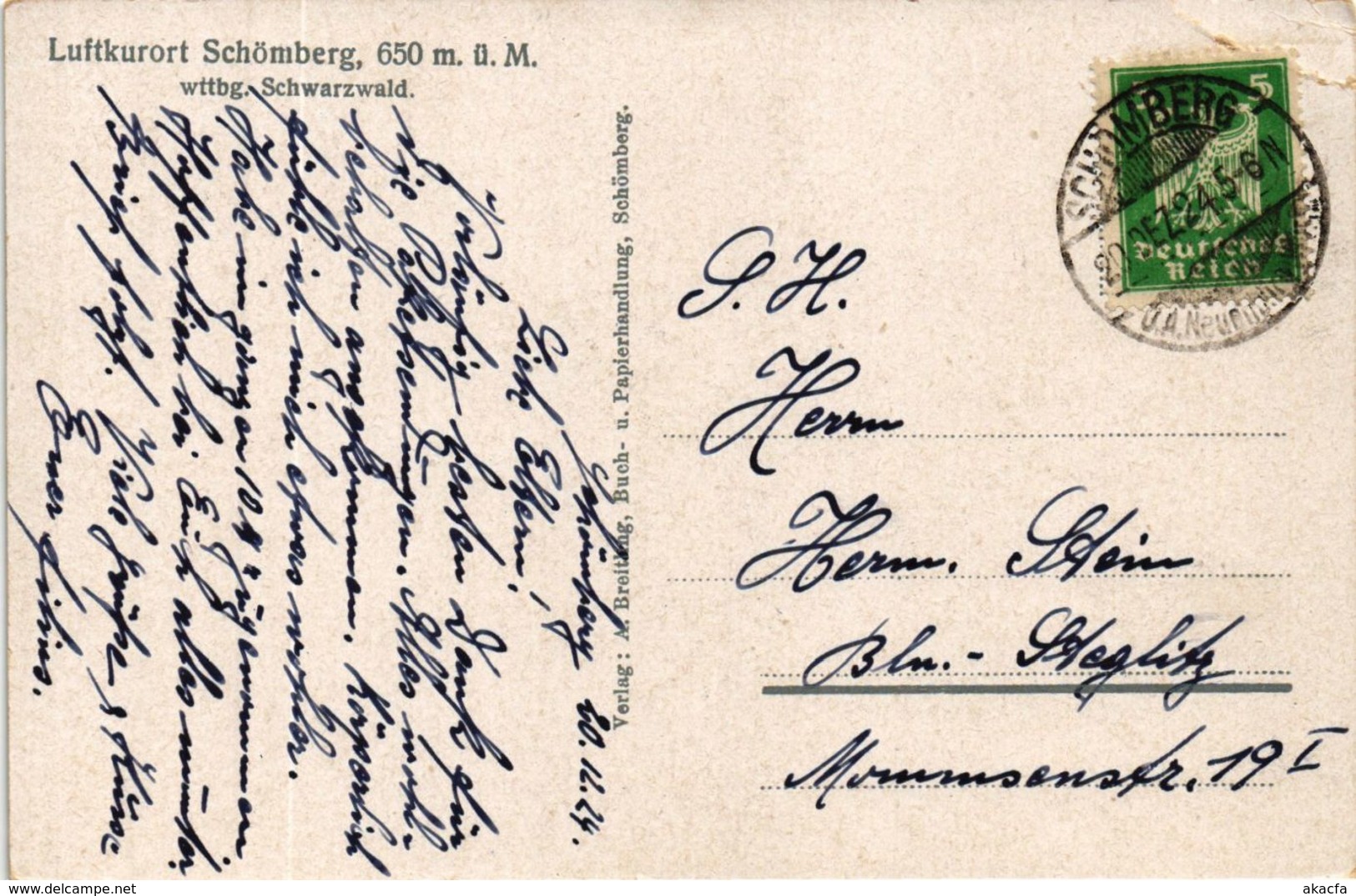 CPA AK Schomberg - Totalansicht GERMANY (910394) - Schömberg