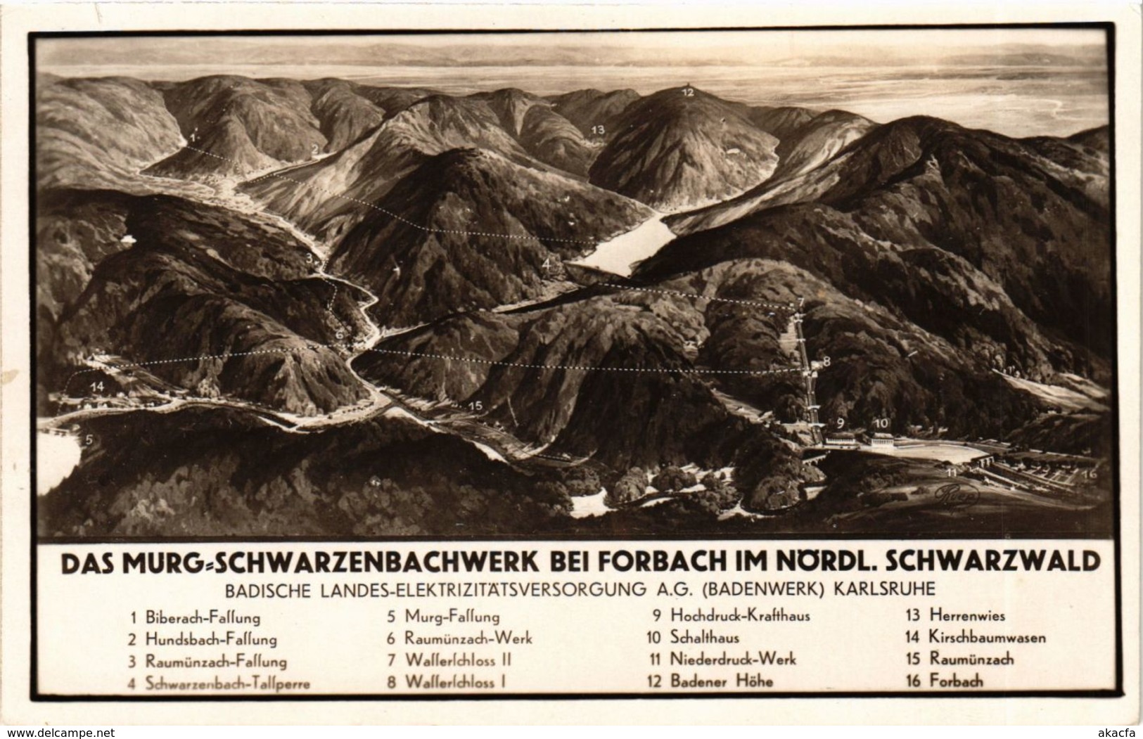 CPA AK Forbach - Das Murg-Schwarzenbachwerk B. Forbach GERMANY (910444) - Forbach